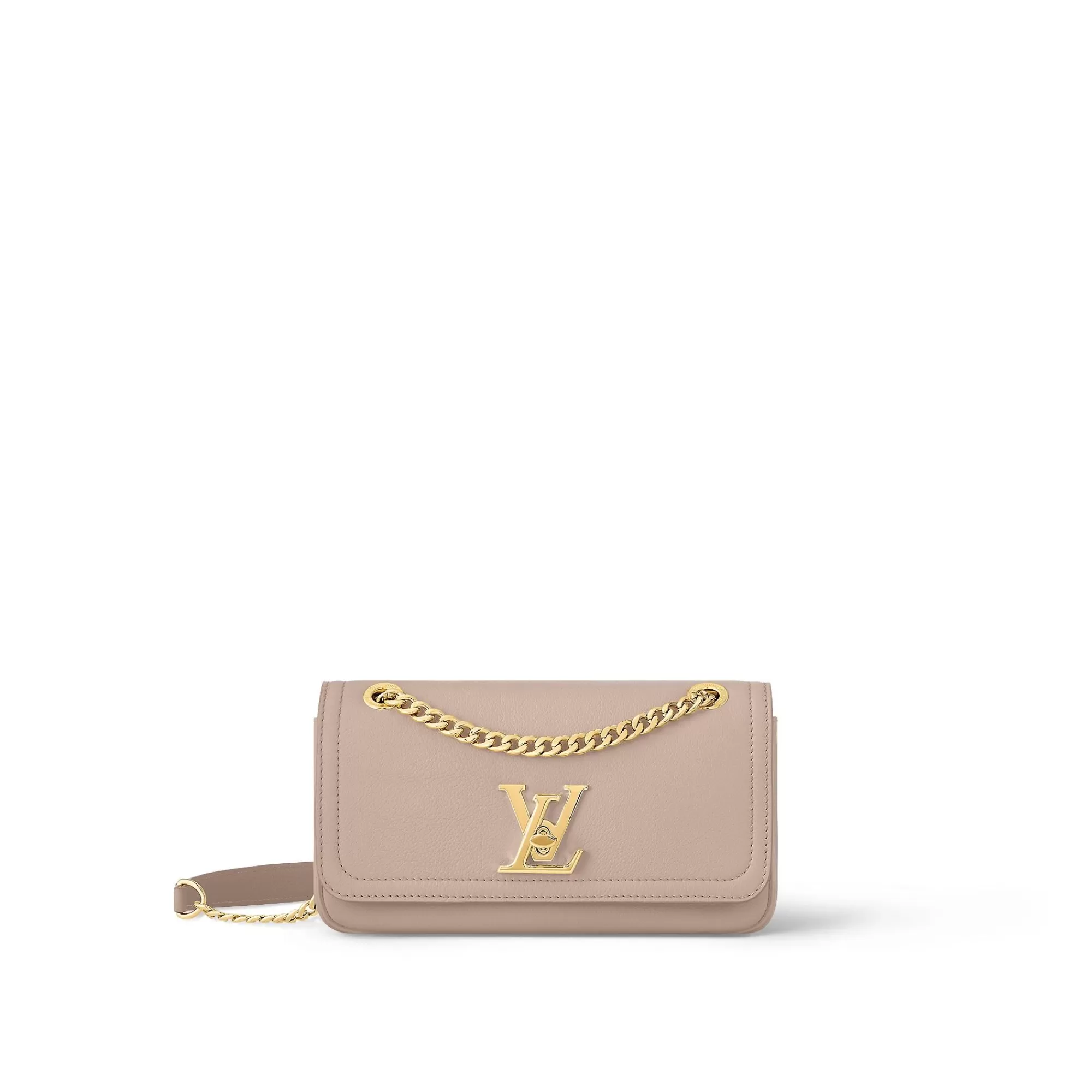 Best Sale Louis Vuitton Lockme Chain Bag East West Greige
