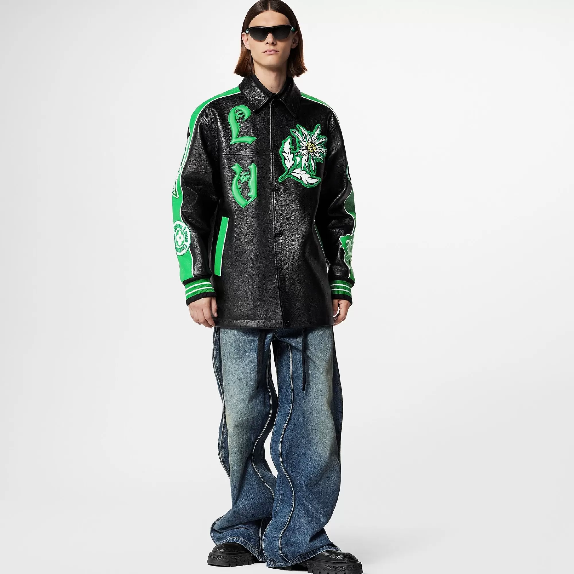 Store Louis Vuitton Long Leather Coach Jacket