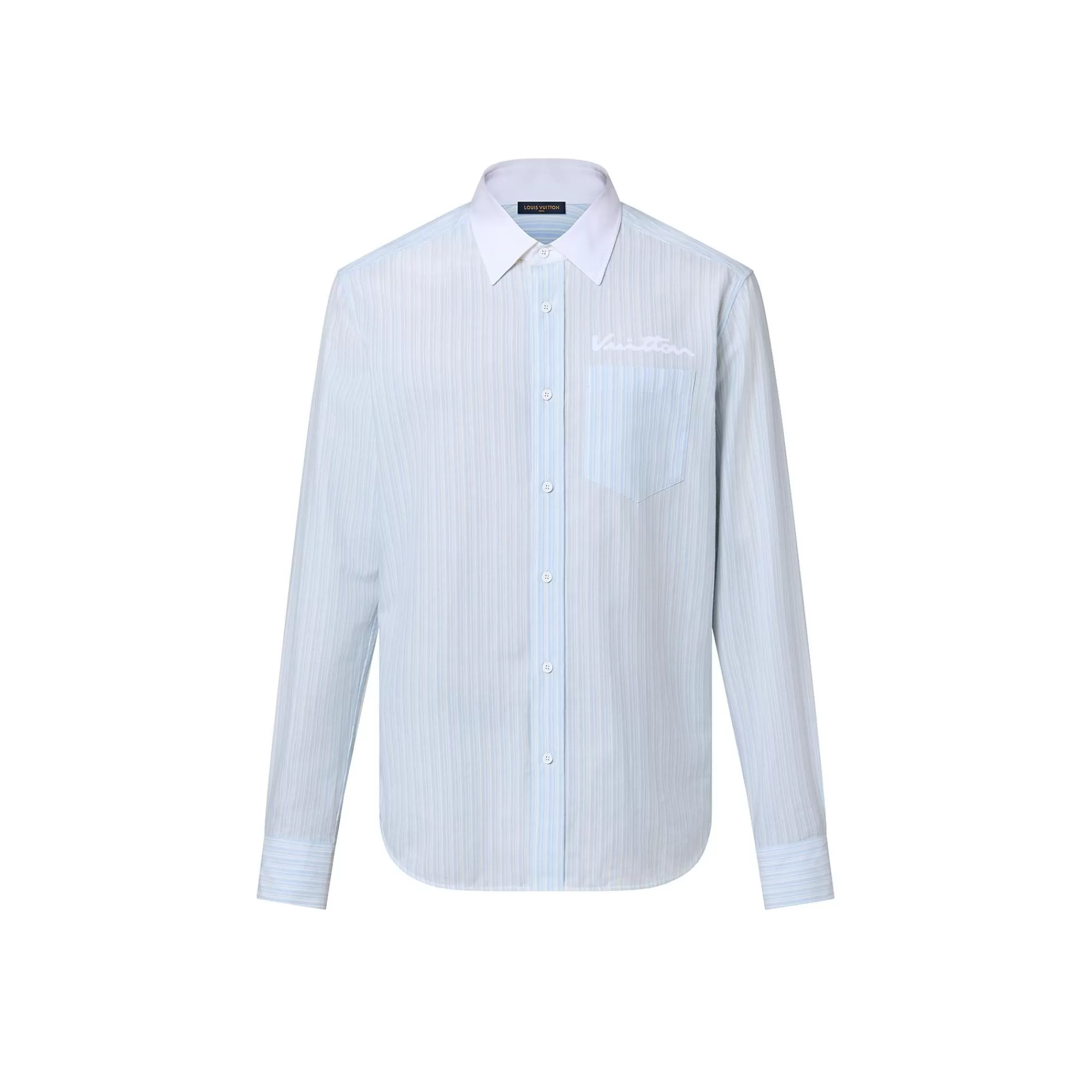 Discount Louis Vuitton Long-Sleeved Cotton And Cashmere Shirt