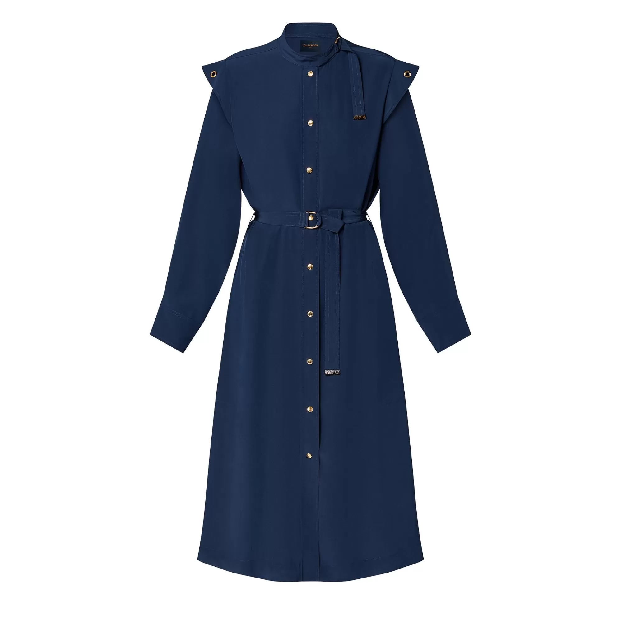Cheap Louis Vuitton Long-Sleeved Epaulette Shirt Dress