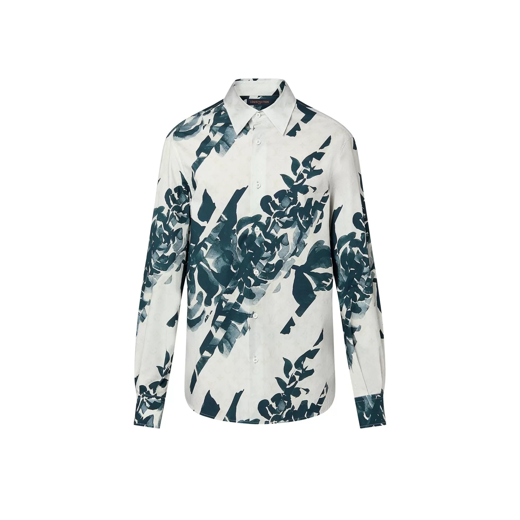 Cheap Louis Vuitton Long-Sleeved Printed Cotton Shirt
