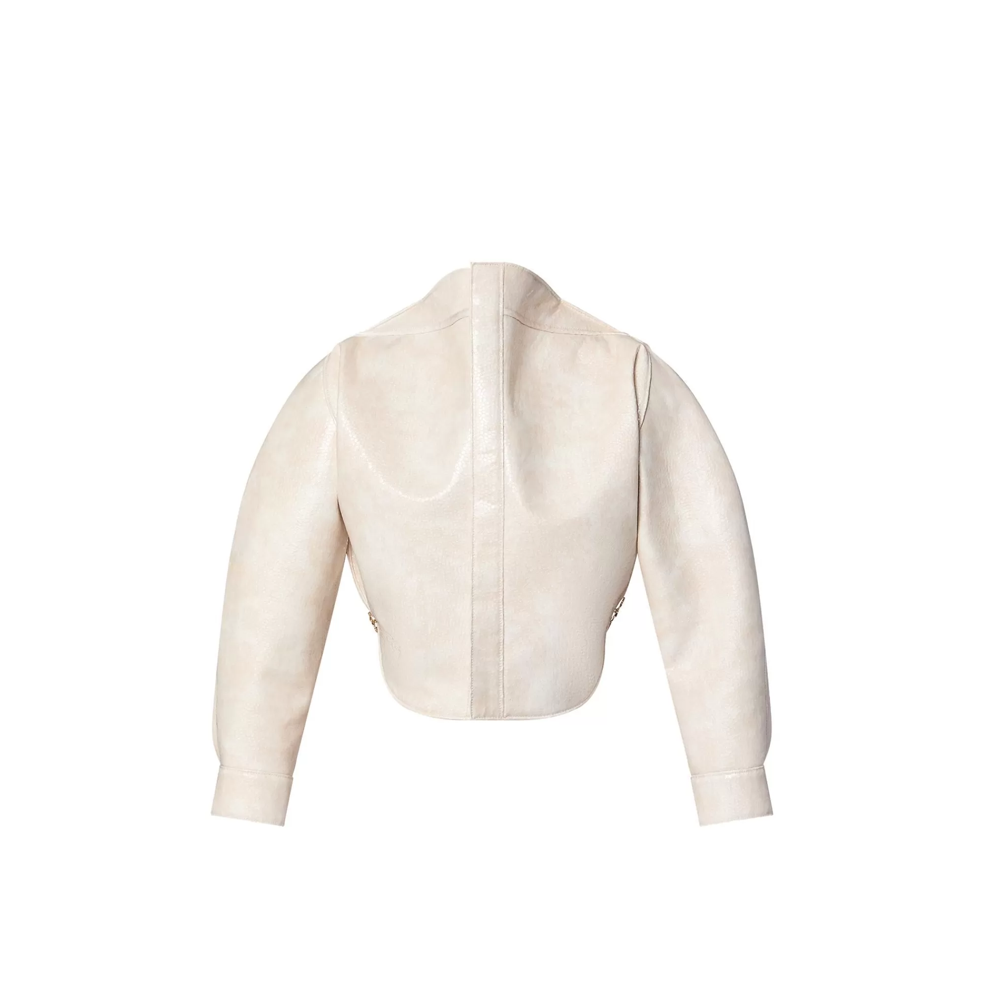 Fashion Louis Vuitton Long-Sleeved Shagreen Effect Circle Top