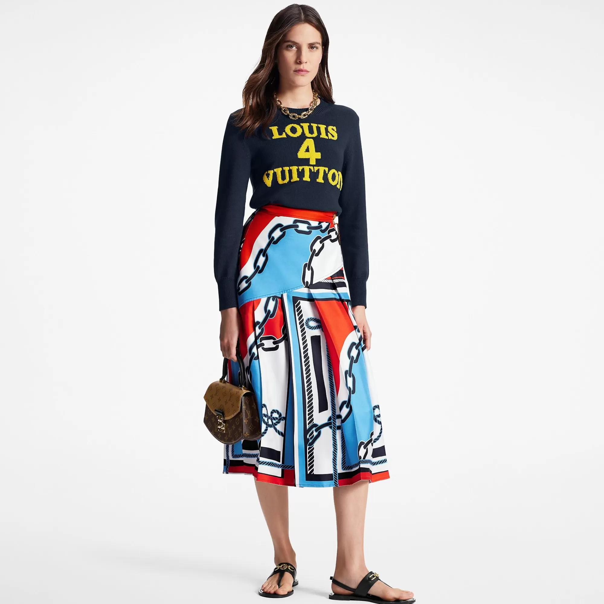 Shop Louis Vuitton Louis 4 Vuitton Knitted Pullover