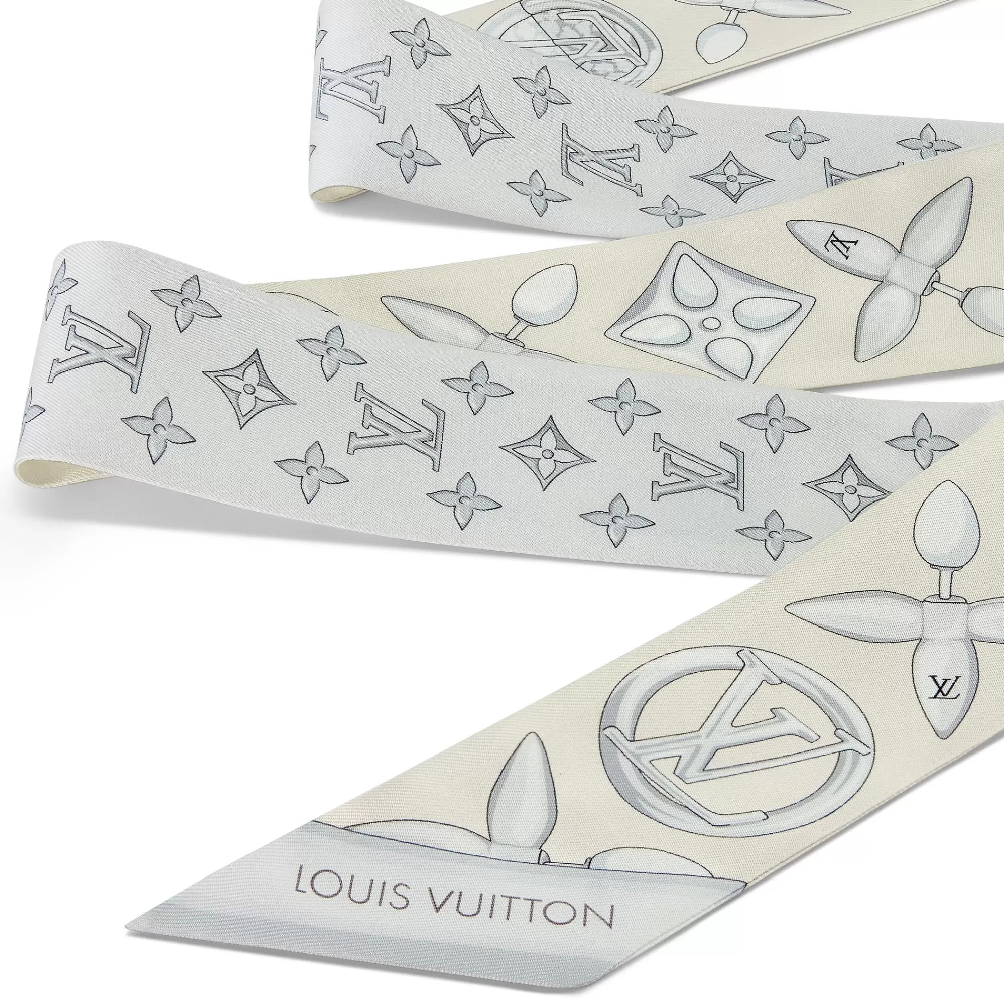 Best Sale Louis Vuitton Louisette Bb Bandeau Silver