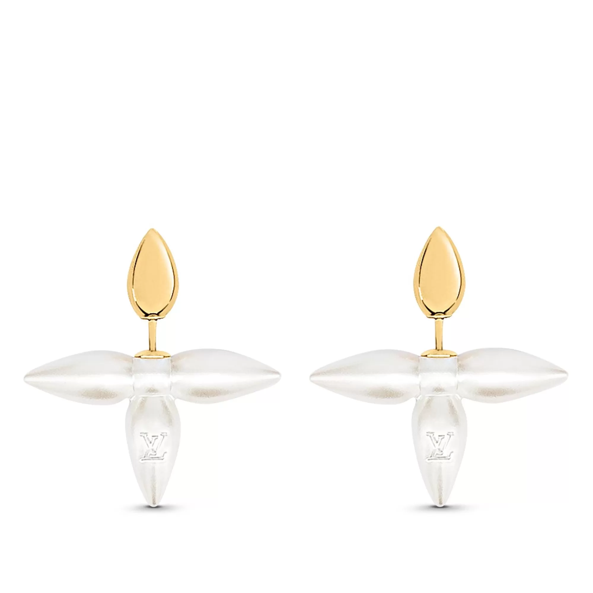 Best Louis Vuitton Louisette Earrings White