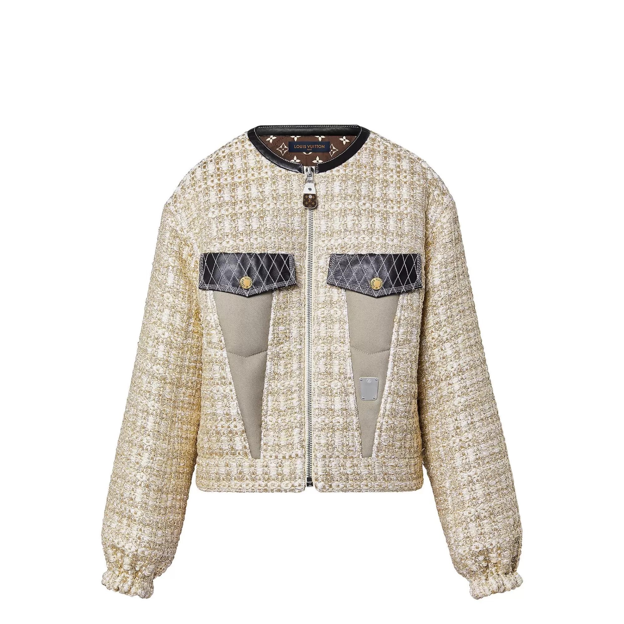 Best Sale Louis Vuitton Lurex Tweed Frill Sleeve Jacket