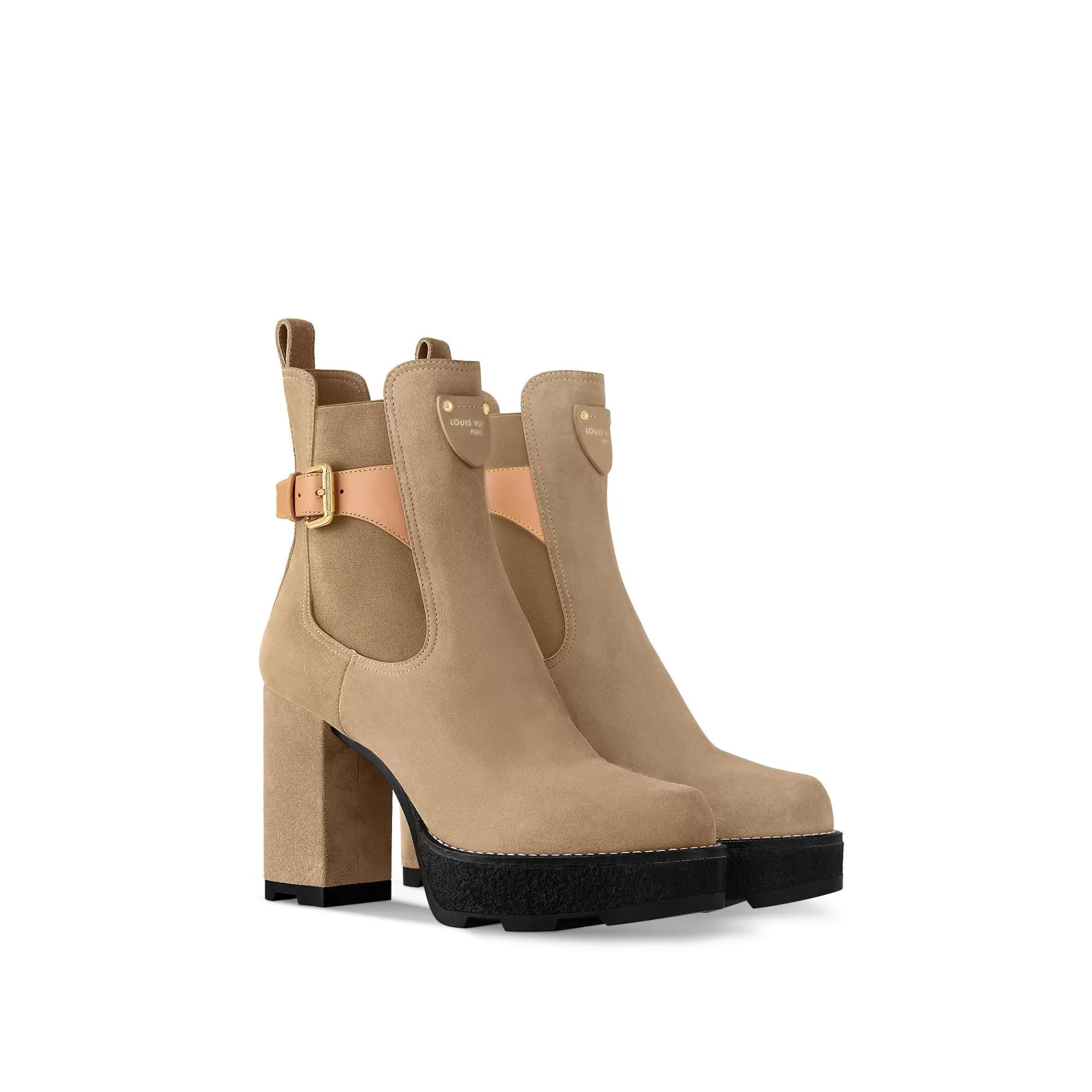 Outlet Louis Vuitton Lv Beaubourg Ankle Boot Beige
