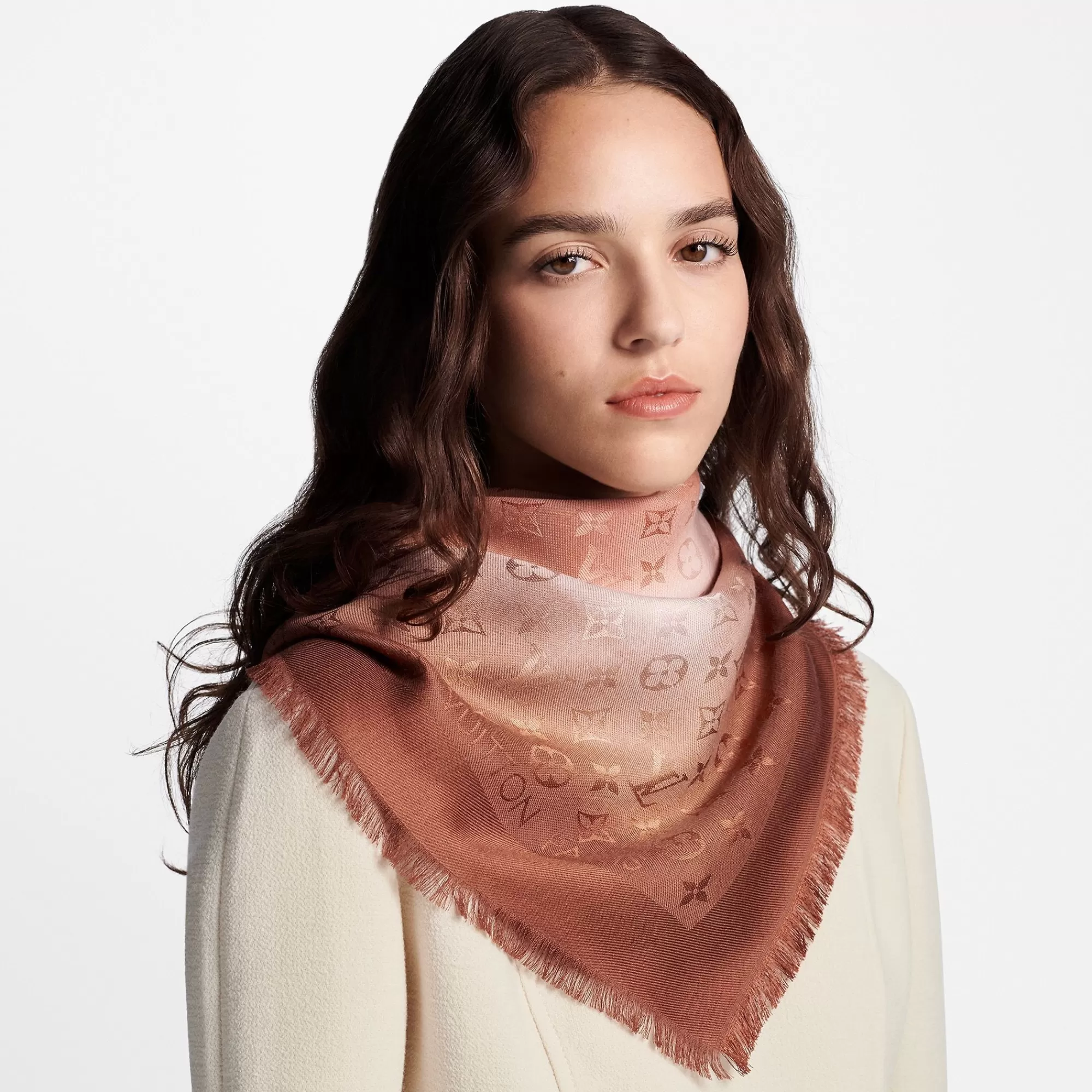 Cheap Louis Vuitton Lv Brush Shawl Beige Brown