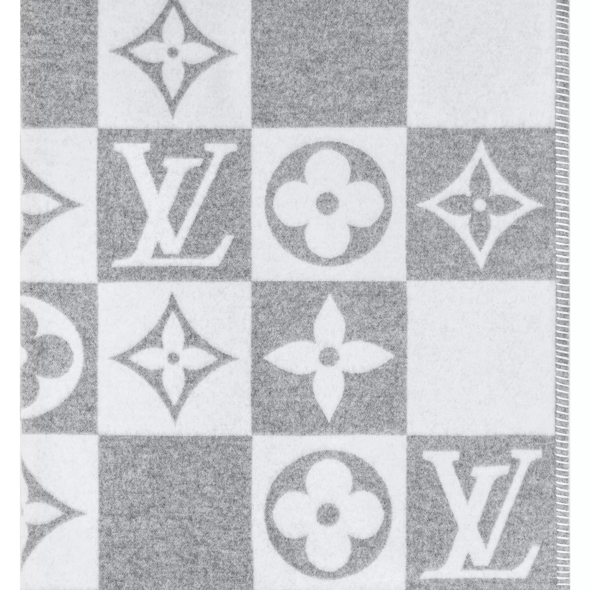 Hot Louis Vuitton Lv Checkmate Blanket Grey