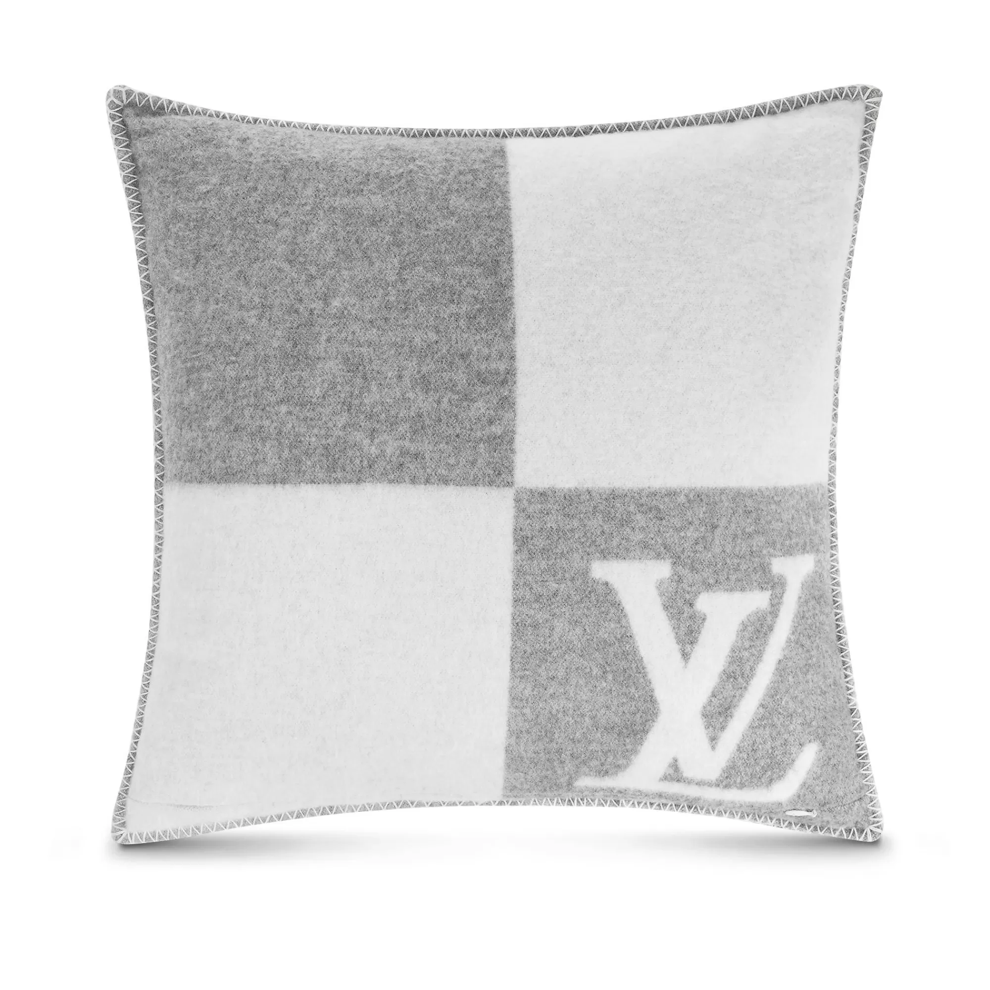 Outlet Louis Vuitton Lv Checkmate Cushion Grey