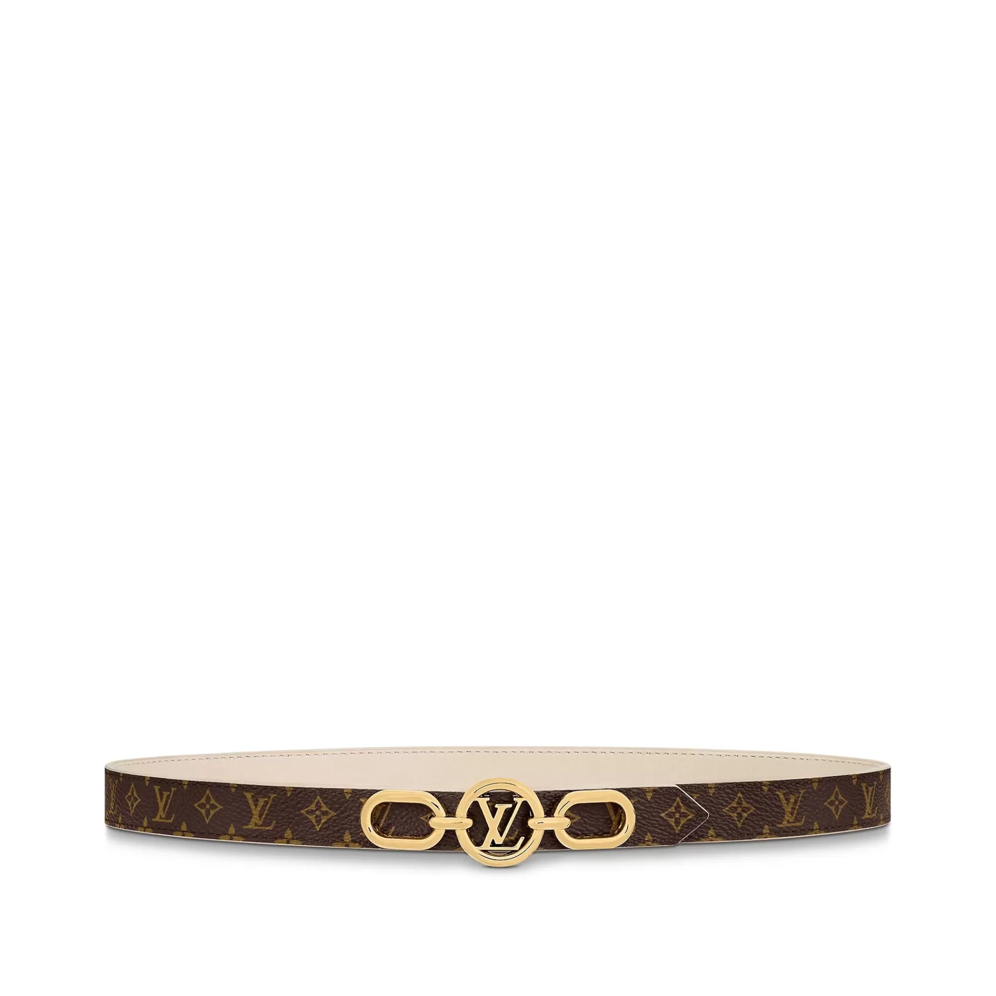 Outlet Louis Vuitton Lv Circle Prime 20Mm Reversible Belt Cream