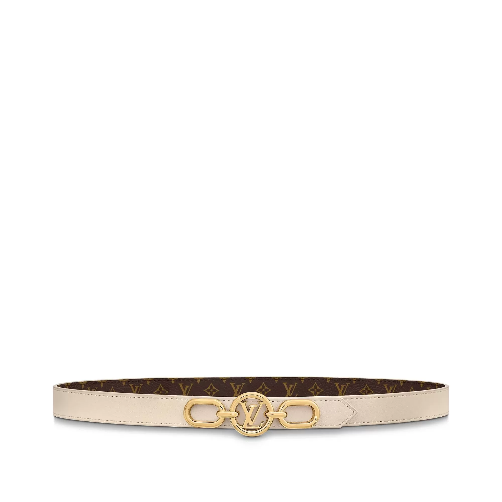 Outlet Louis Vuitton Lv Circle Prime 20Mm Reversible Belt Cream