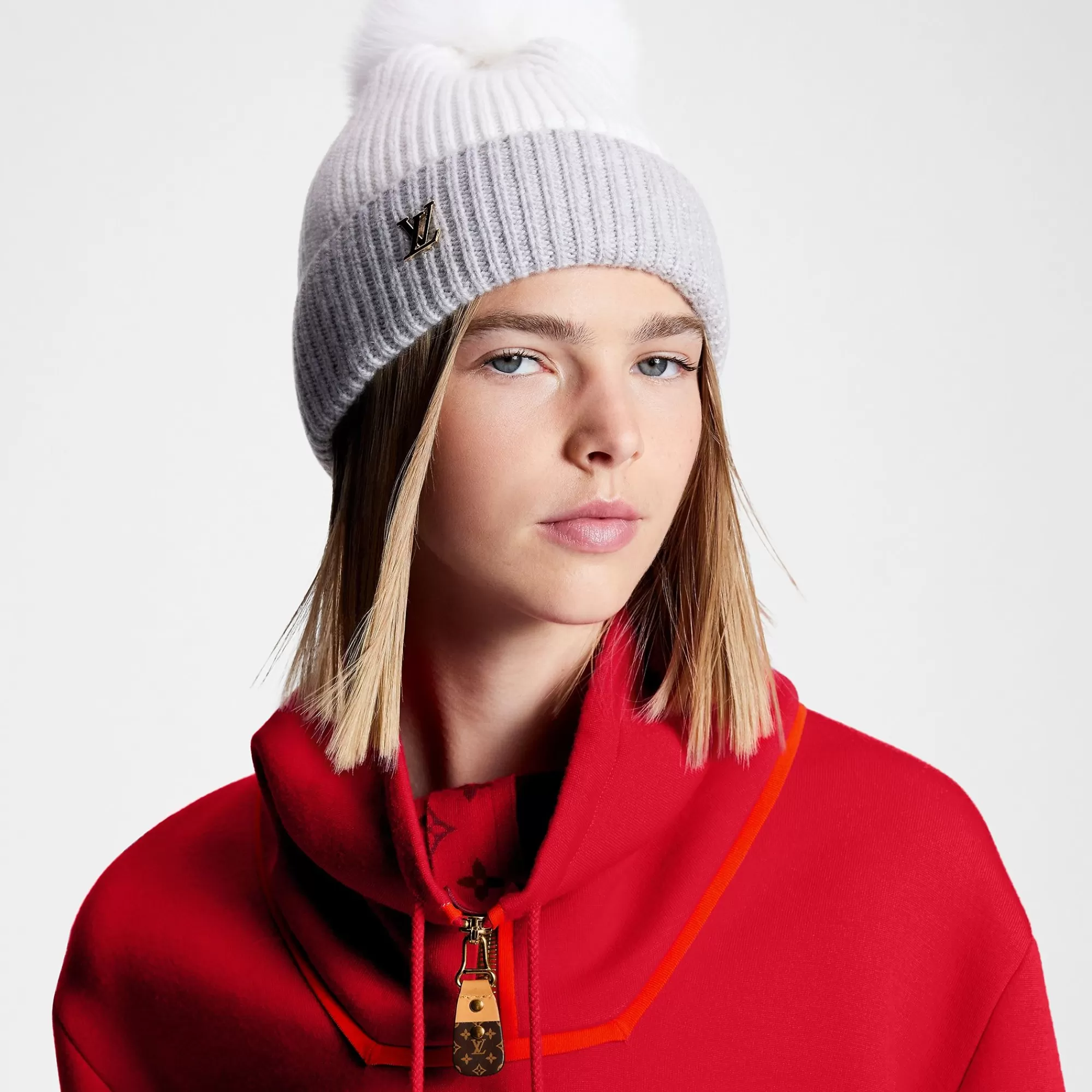 Shop Louis Vuitton Lv Cold Spark Beanie White