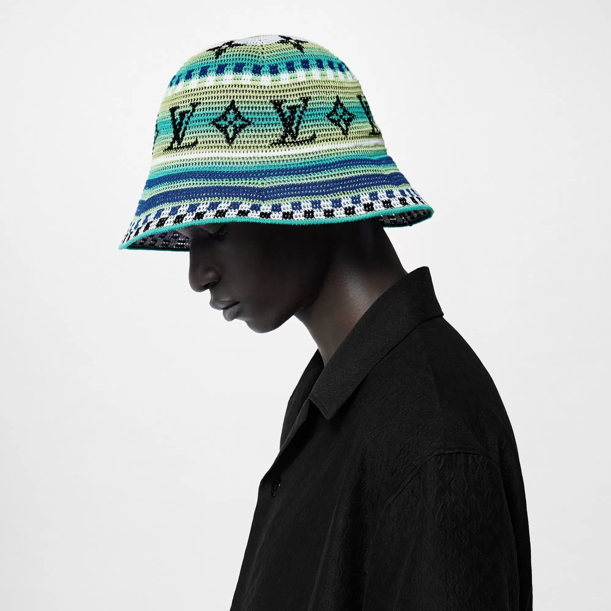 Hot Louis Vuitton Lv Crochet Stripes Bucket Hat