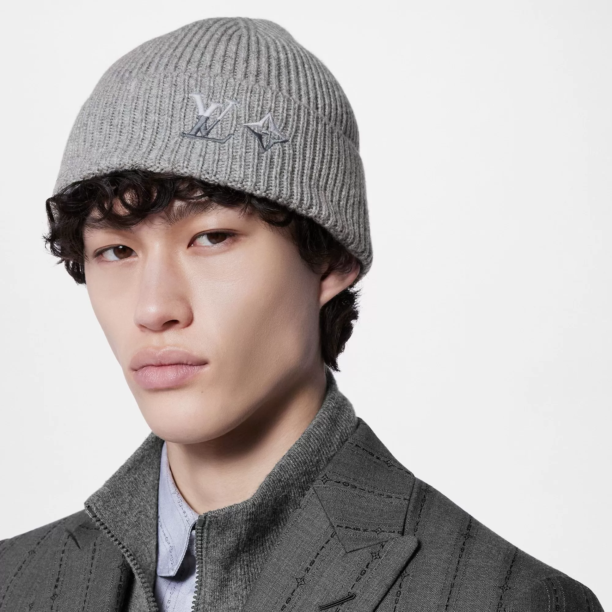Best Louis Vuitton Lv Dual Beanie Light Grey