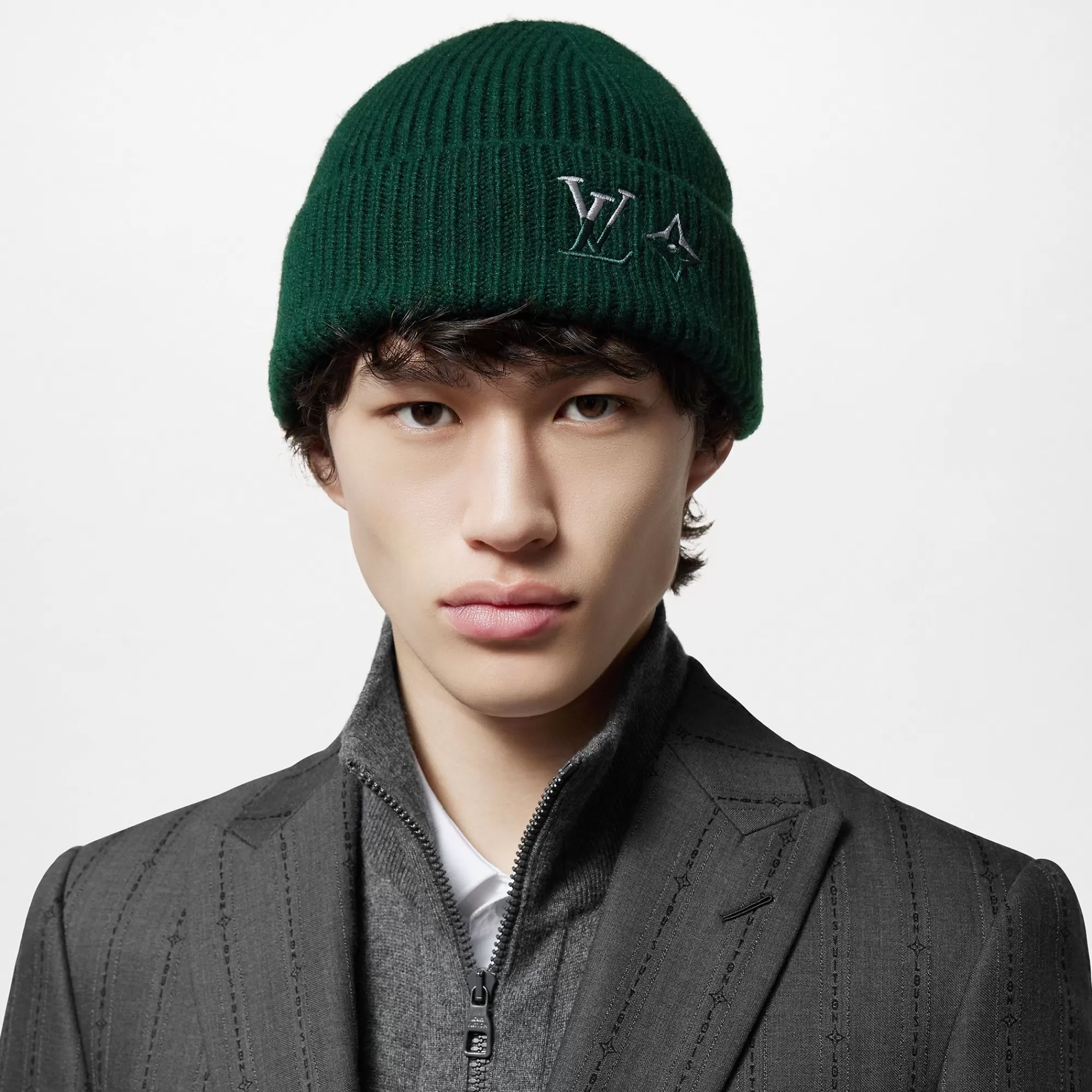 Cheap Louis Vuitton Lv Dual Beanie Dark Green
