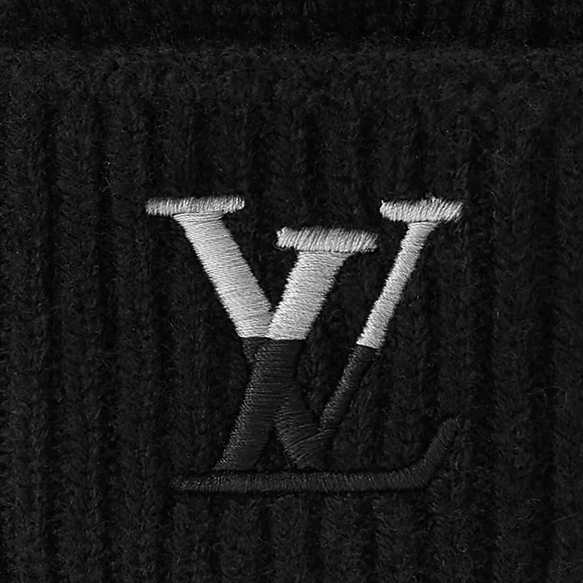 Outlet Louis Vuitton Lv Dual Knit Gloves Black