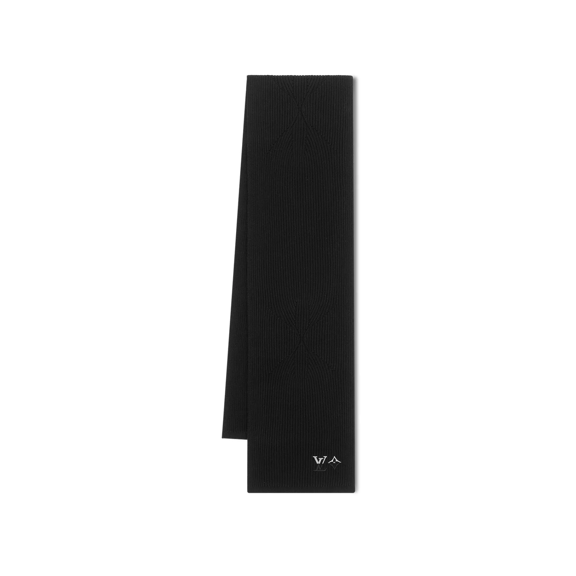 Discount Louis Vuitton Lv Dual Knit Scarf Black