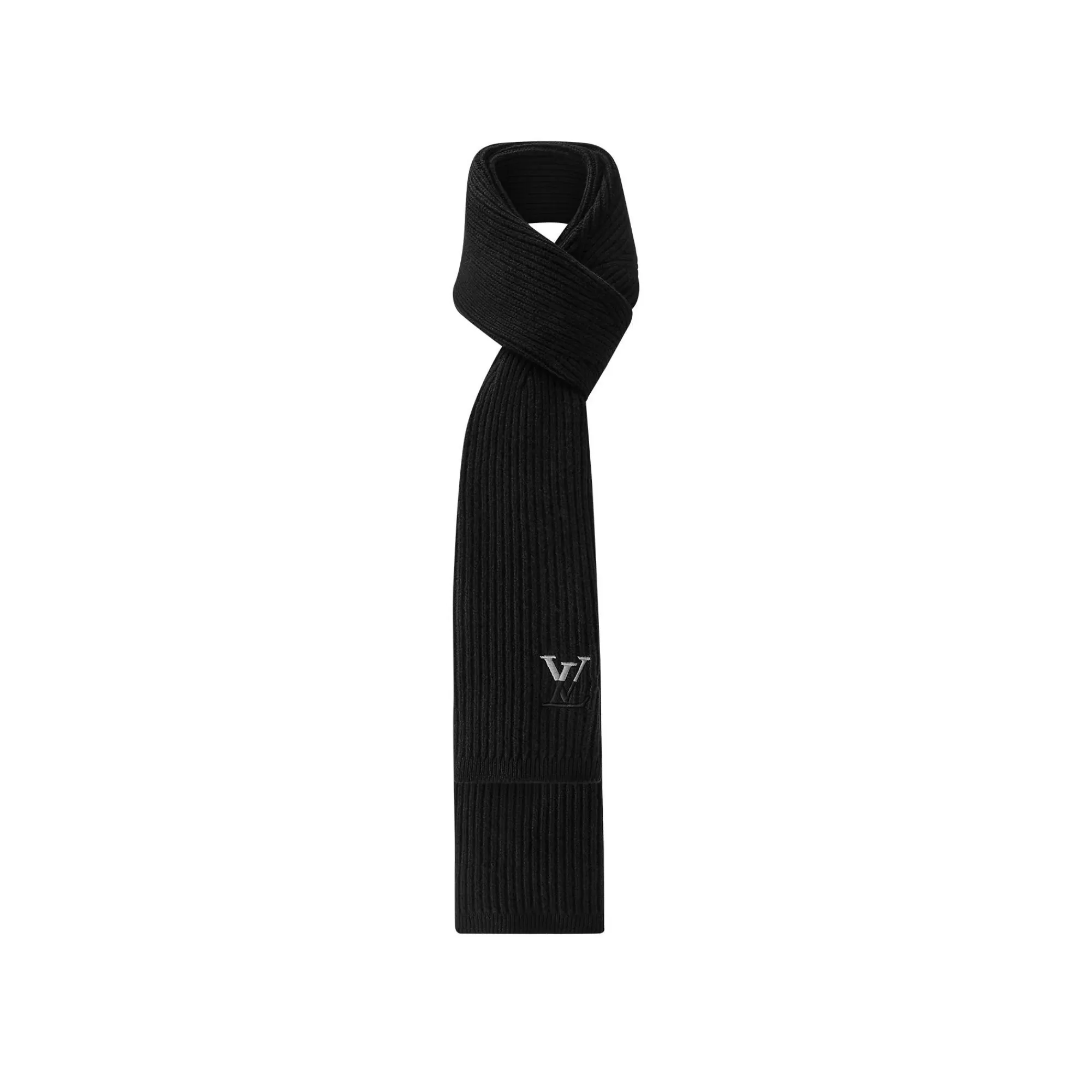 Discount Louis Vuitton Lv Dual Knit Scarf Black