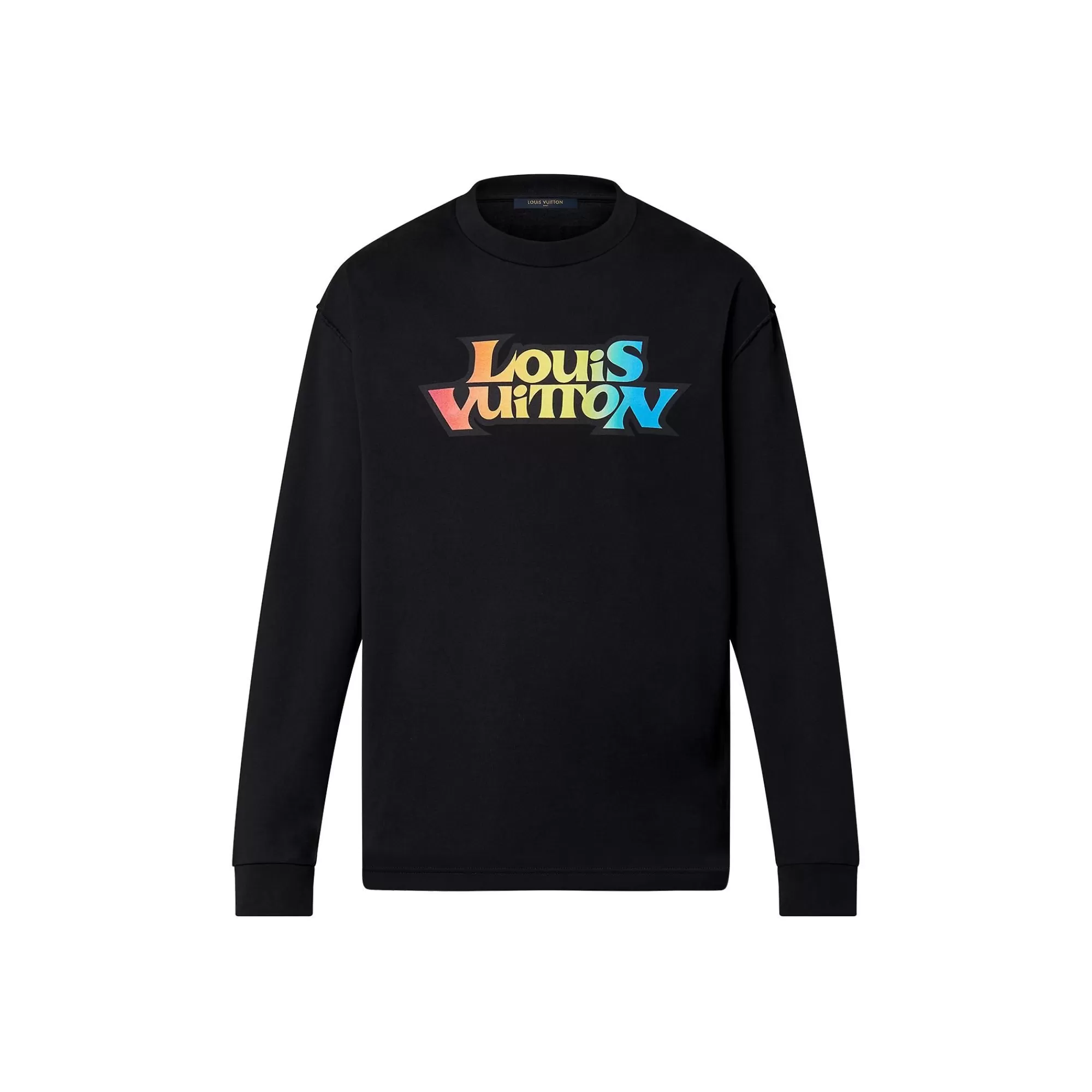 Discount Louis Vuitton Lv Fade Printed Long-Sleeved T-Shirt