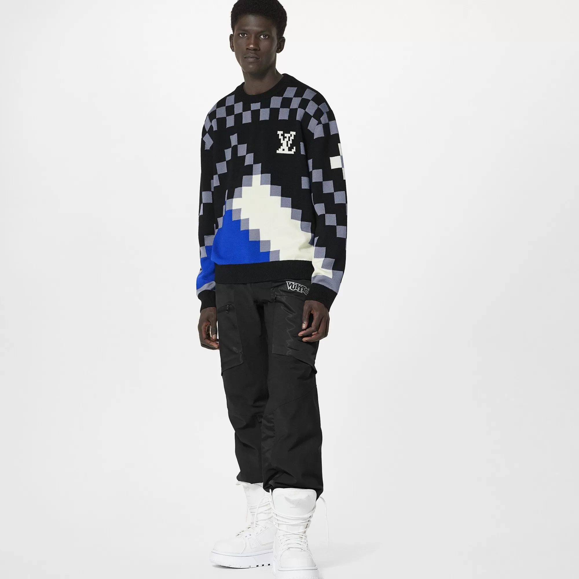 Store Louis Vuitton Lv Fair Isle Macro Crewneck