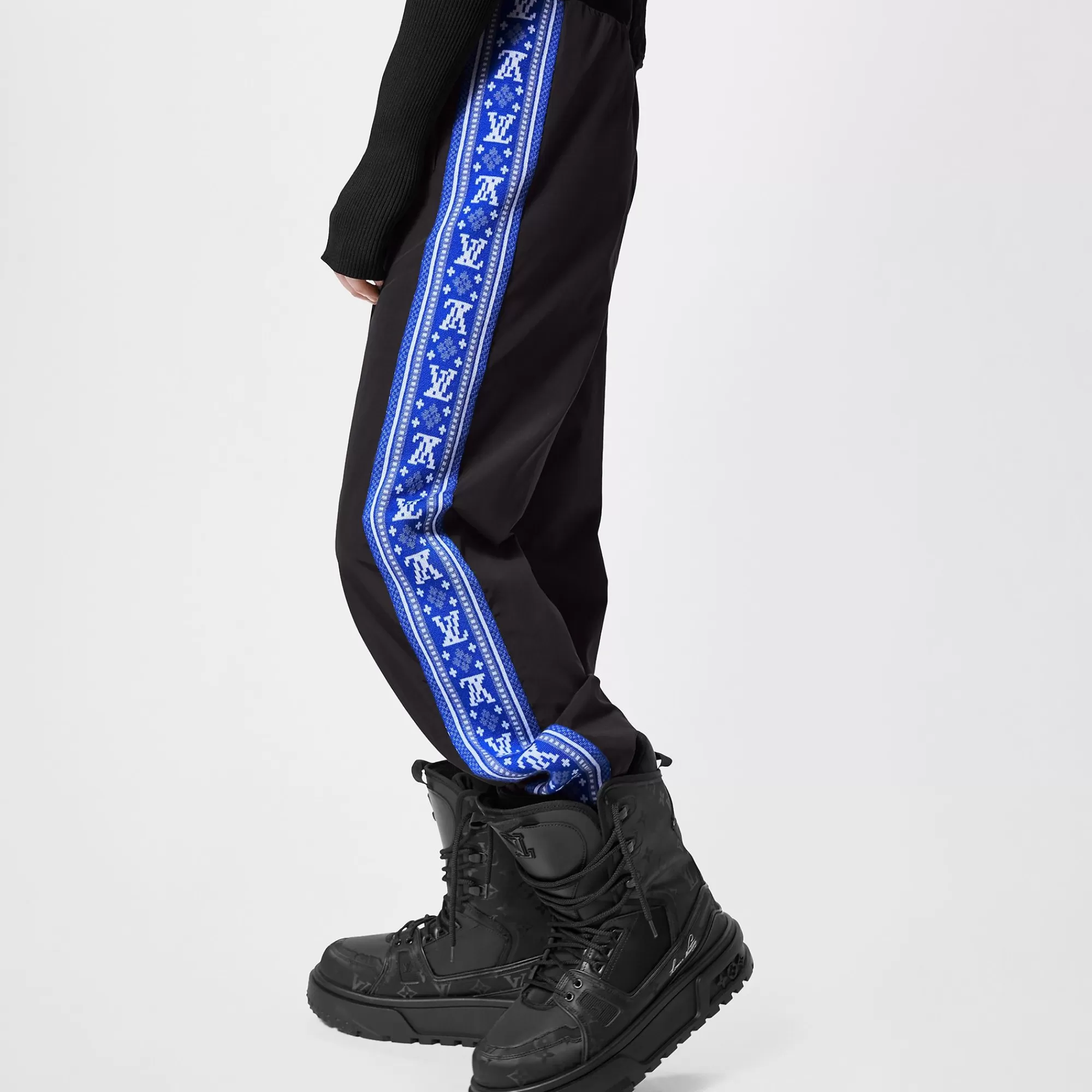 Shop Louis Vuitton Lv Fair Isle Stripes Nylon Jogpants