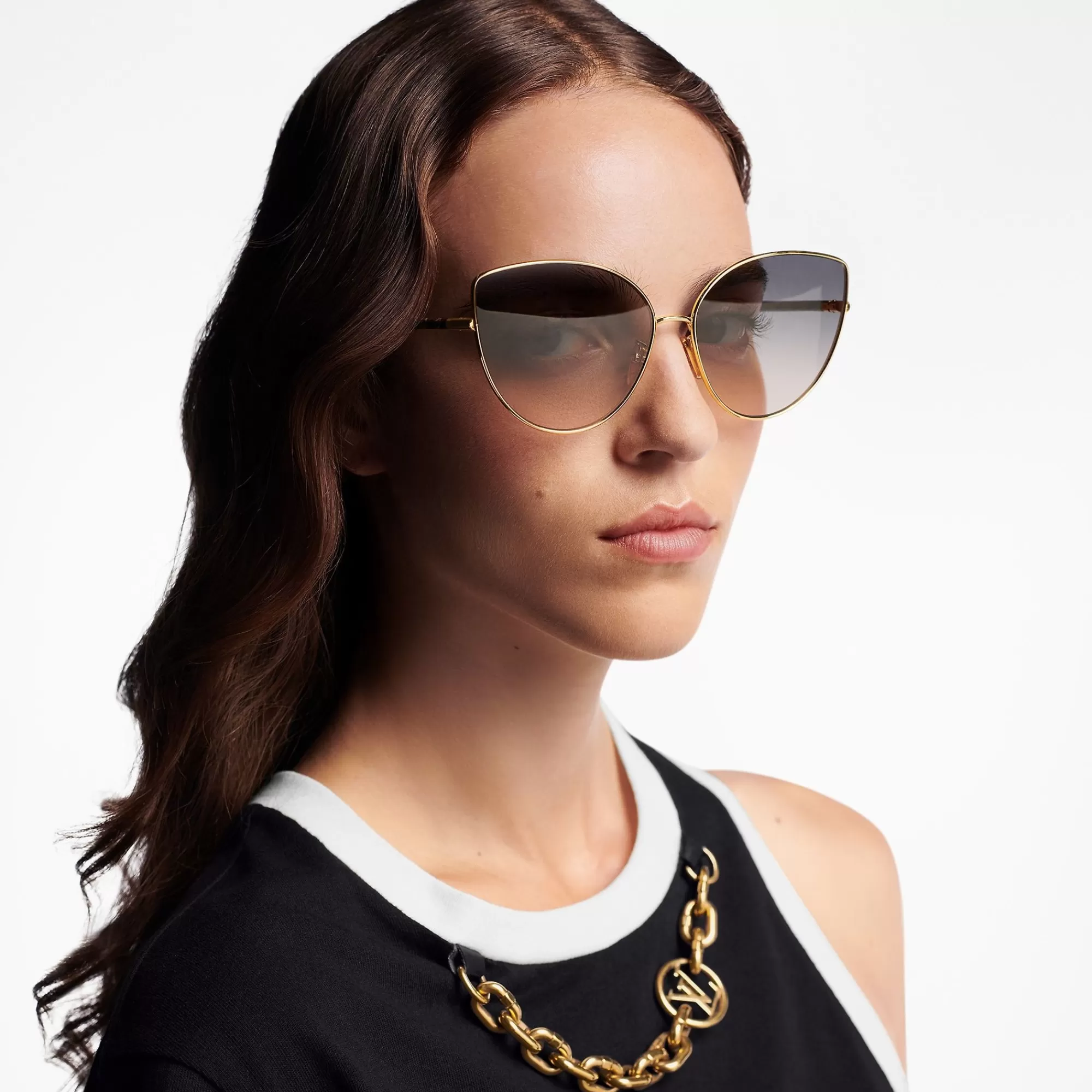 Shop Louis Vuitton Lv First Metal Cat Eye Sunglasses