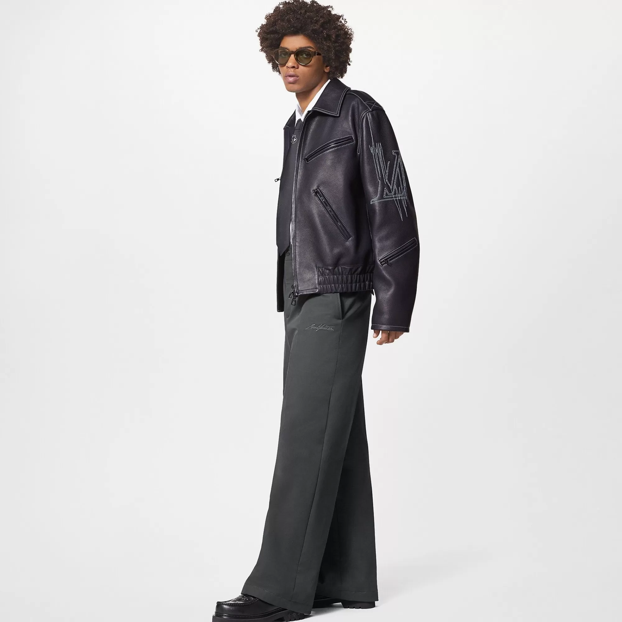 Outlet Louis Vuitton Lv Frequency Chic Leather Blouson