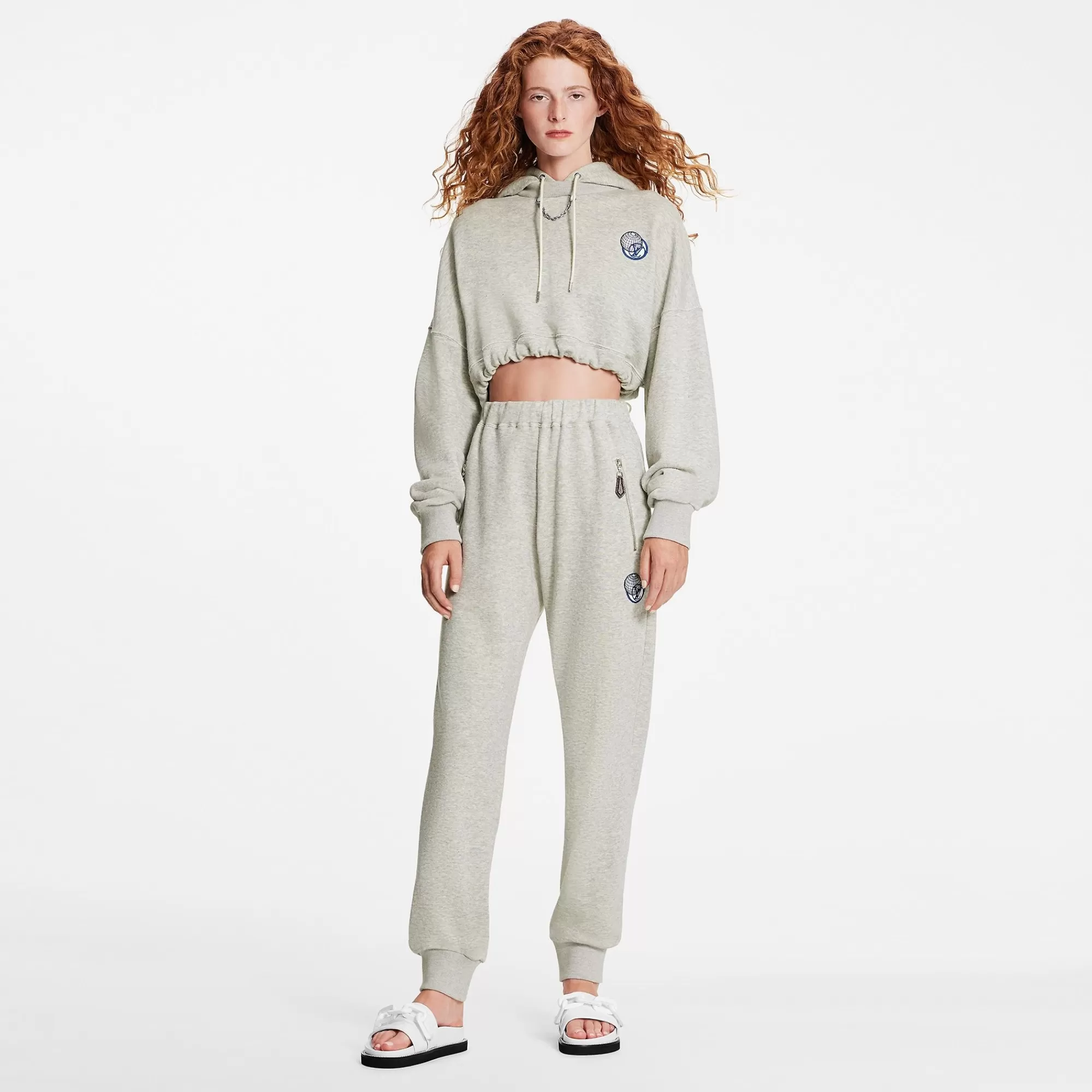 Best Louis Vuitton Lv Globe Cropped Hoodie