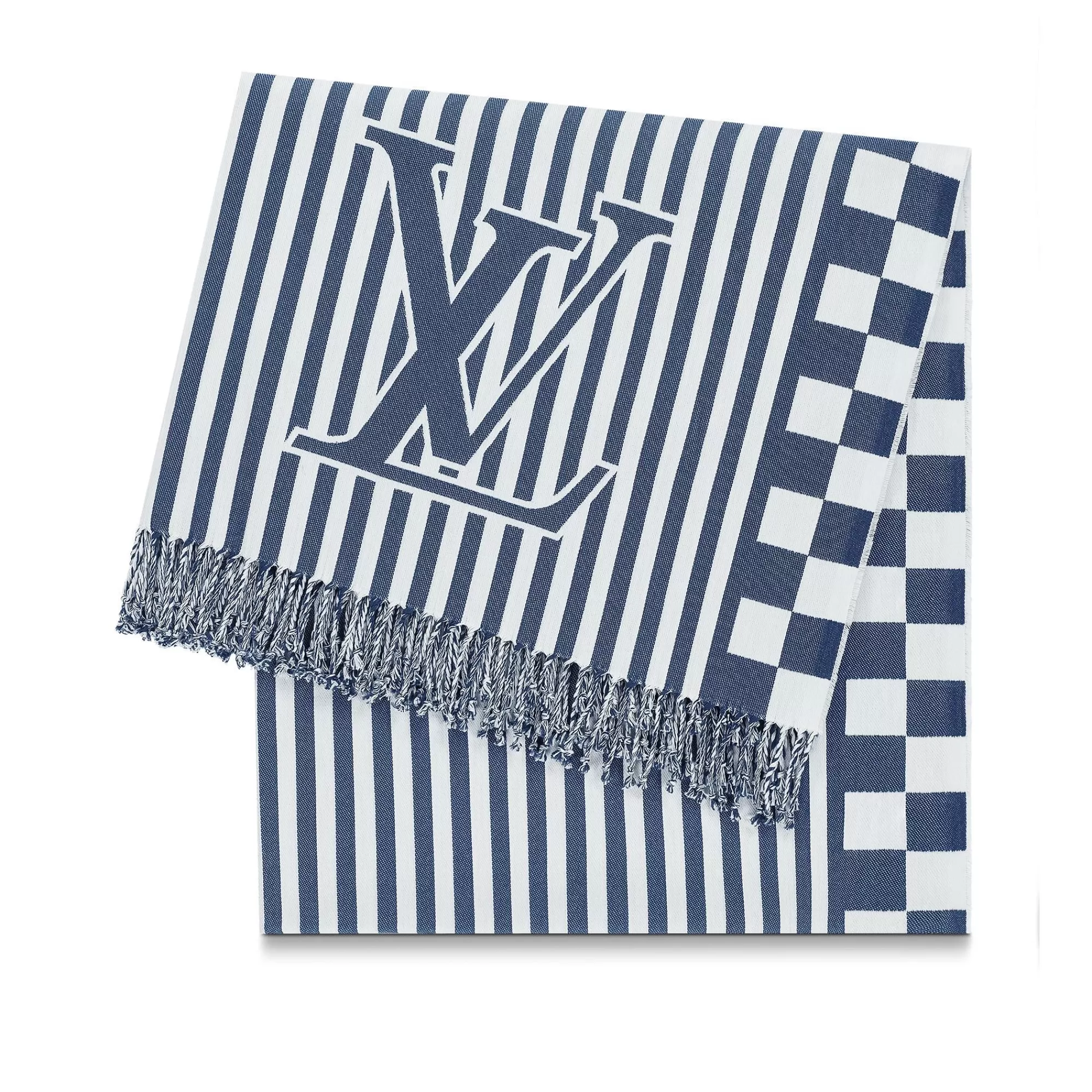 Shop Louis Vuitton Lv Graphical Beach Blanket Blue