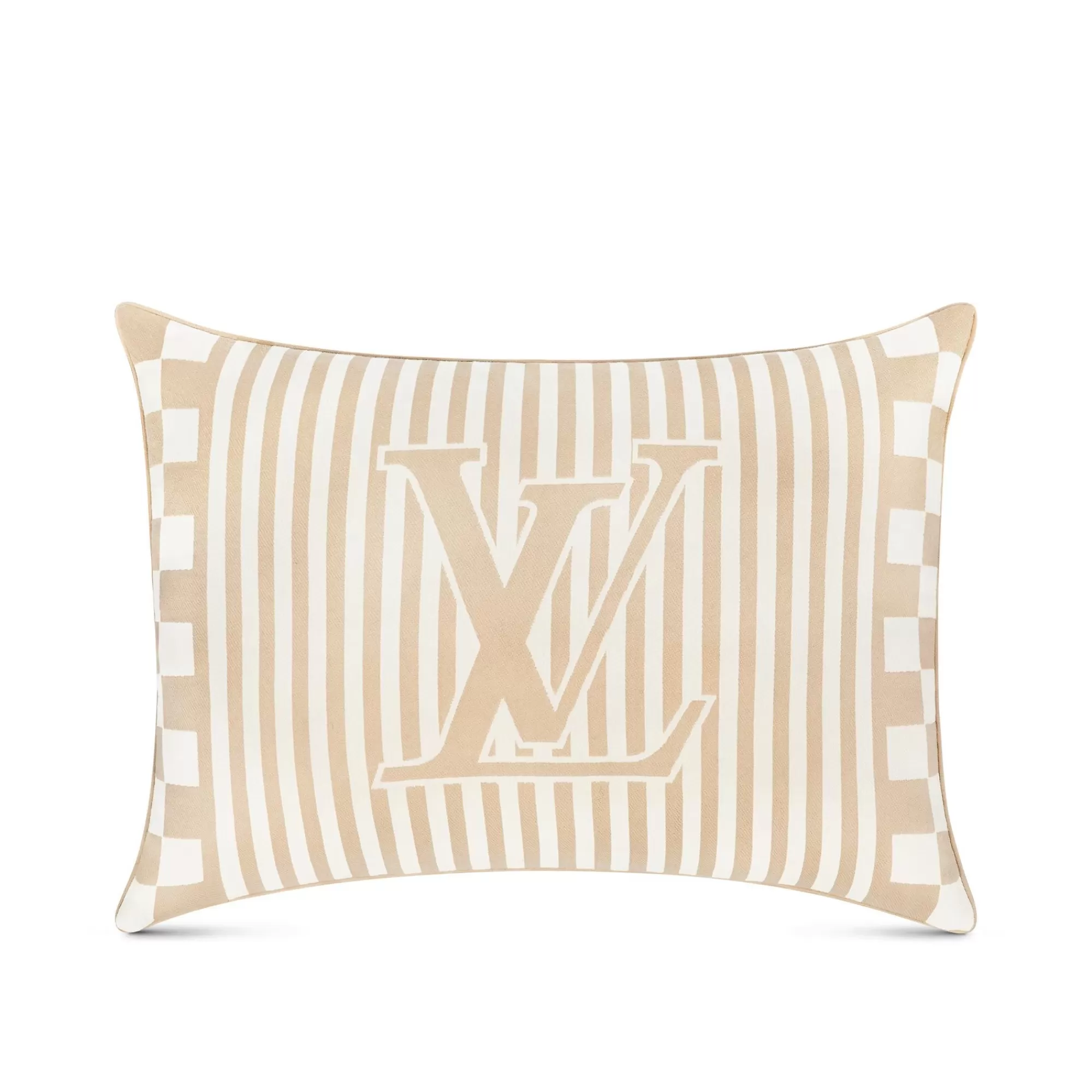 Clearance Louis Vuitton Lv Graphical Beach Cushion Beige