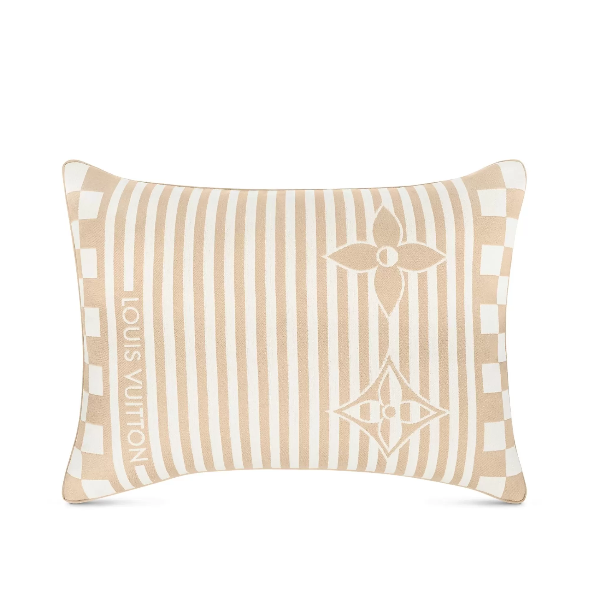 Clearance Louis Vuitton Lv Graphical Beach Cushion Beige