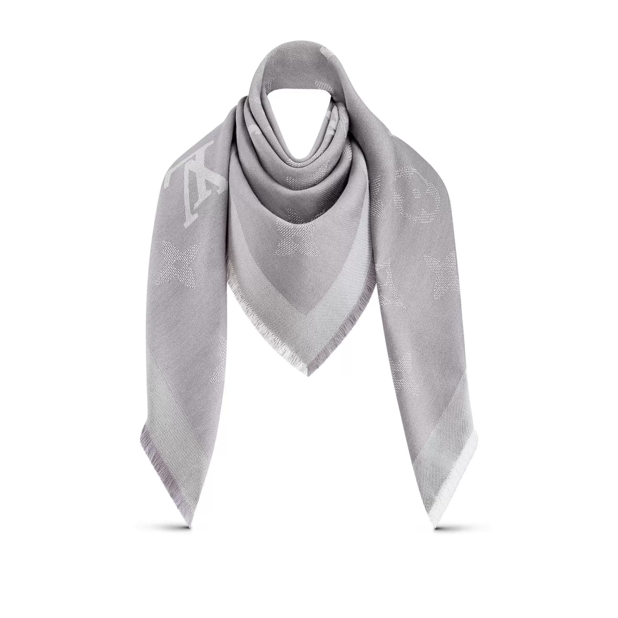 New Louis Vuitton Lv Harmony Shawl Grey