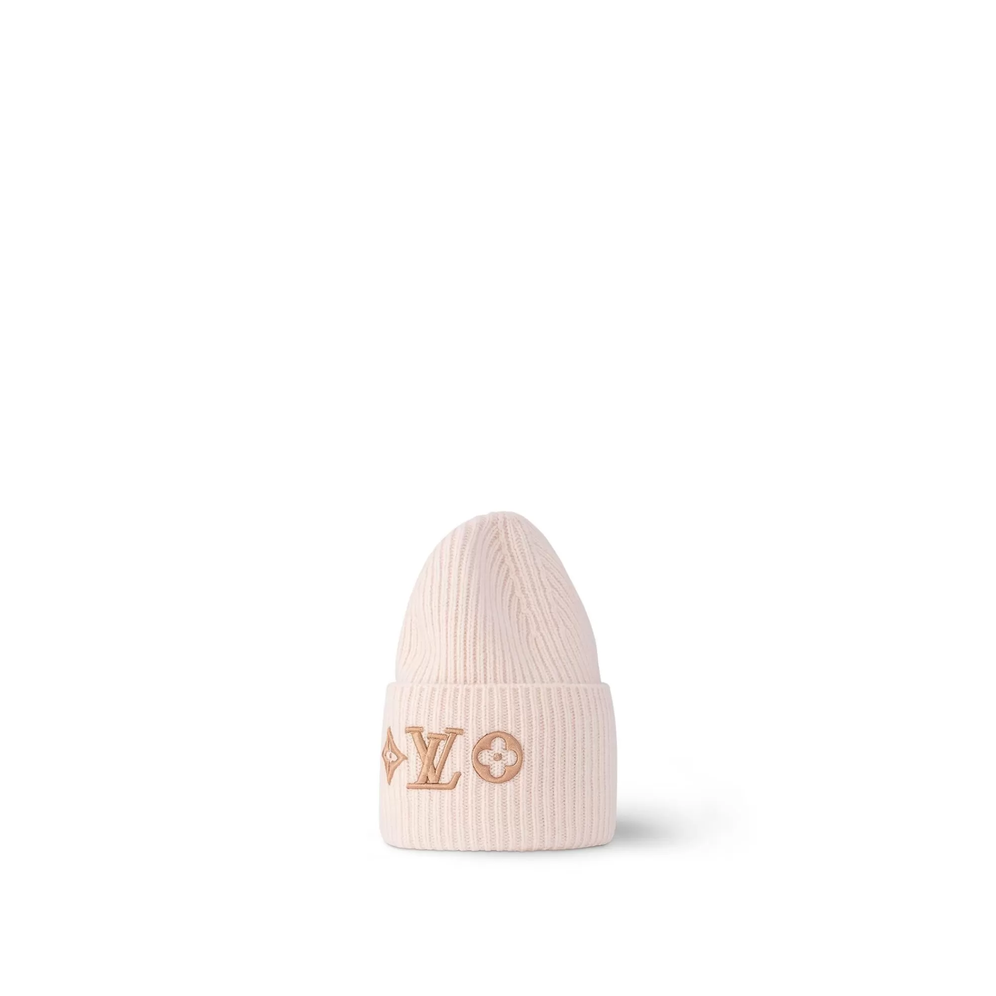 Fashion Louis Vuitton Lv Headline Beanie Beige Rose