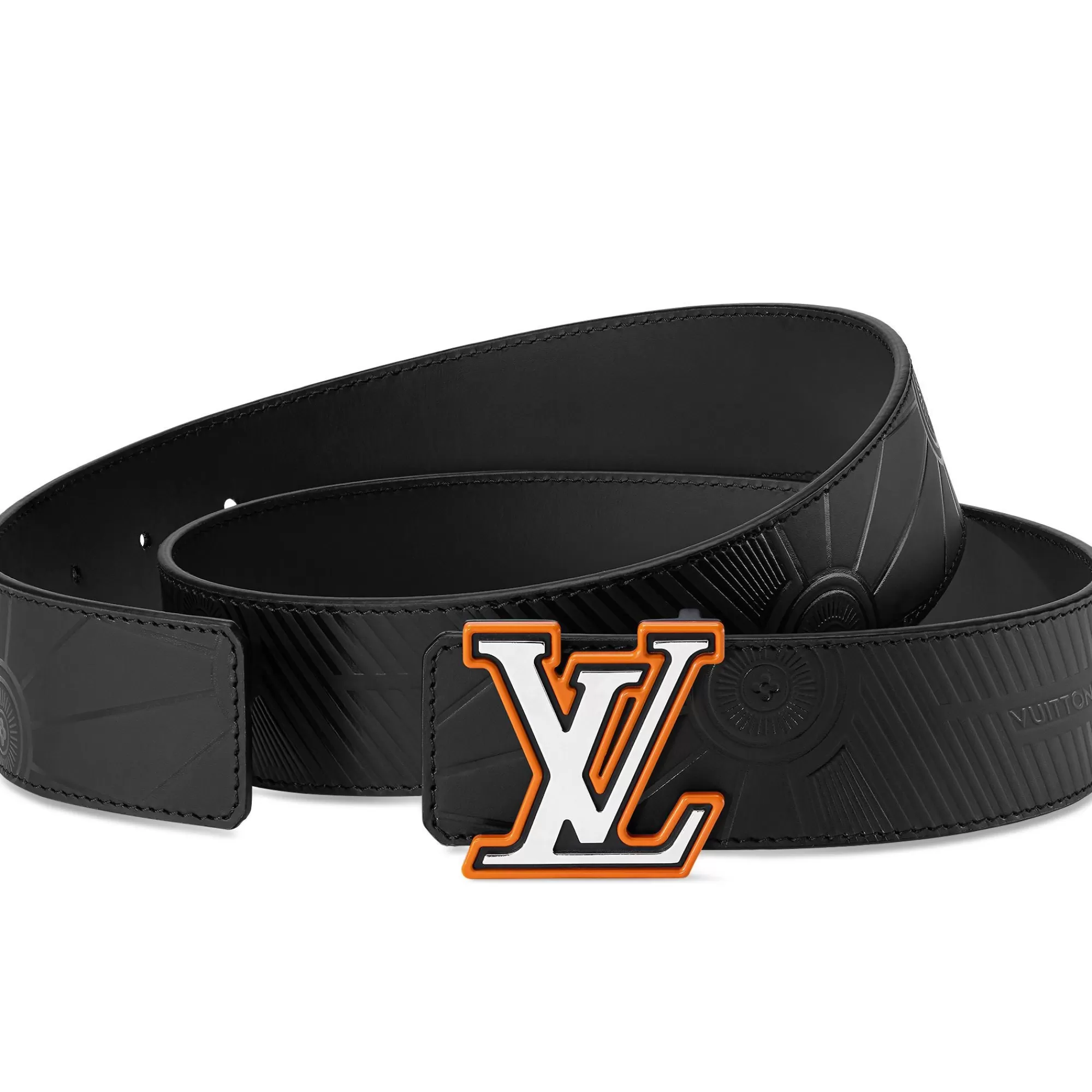 Shop Louis Vuitton Lv Imprint 40Mm Reversible Belt Black