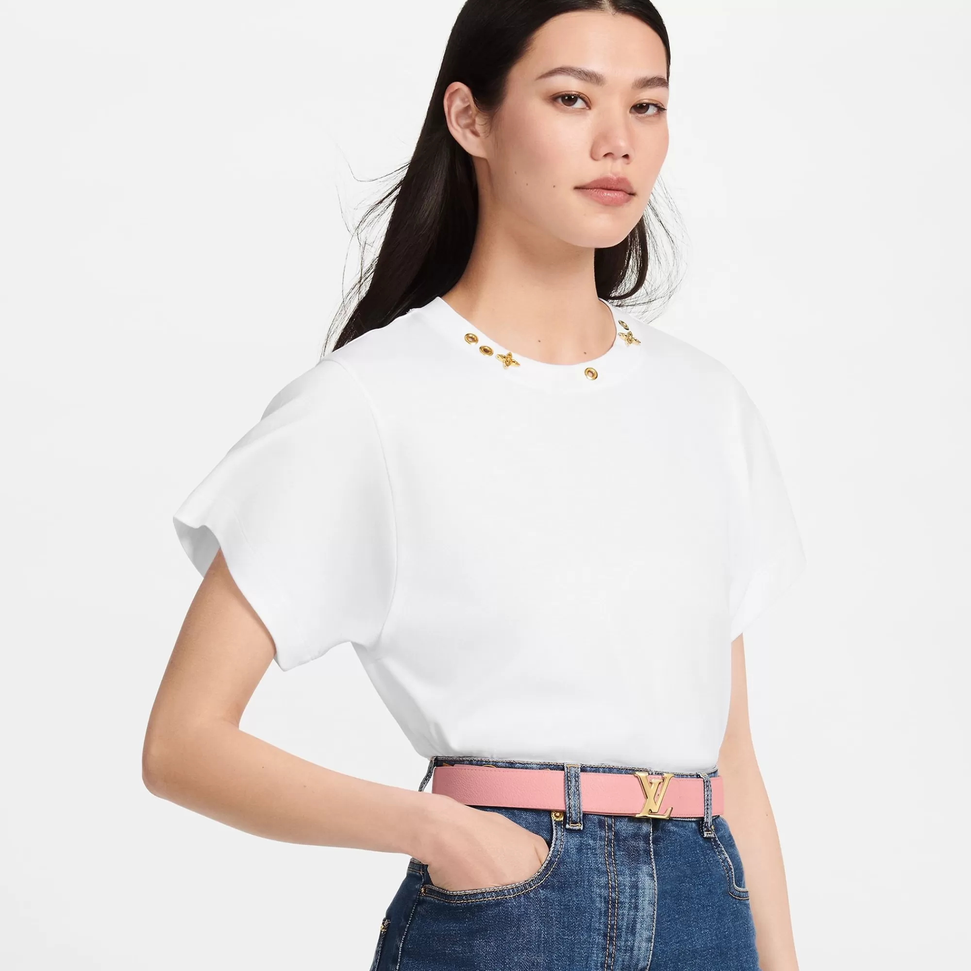 Sale Louis Vuitton Lv Initiales 30Mm Reversible Belt Rose Poudre