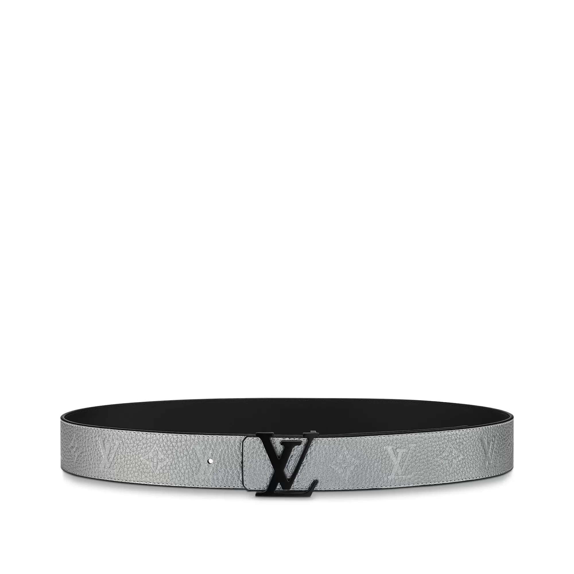 Shop Louis Vuitton Lv Initials 40Mm Reversible Belt Silver