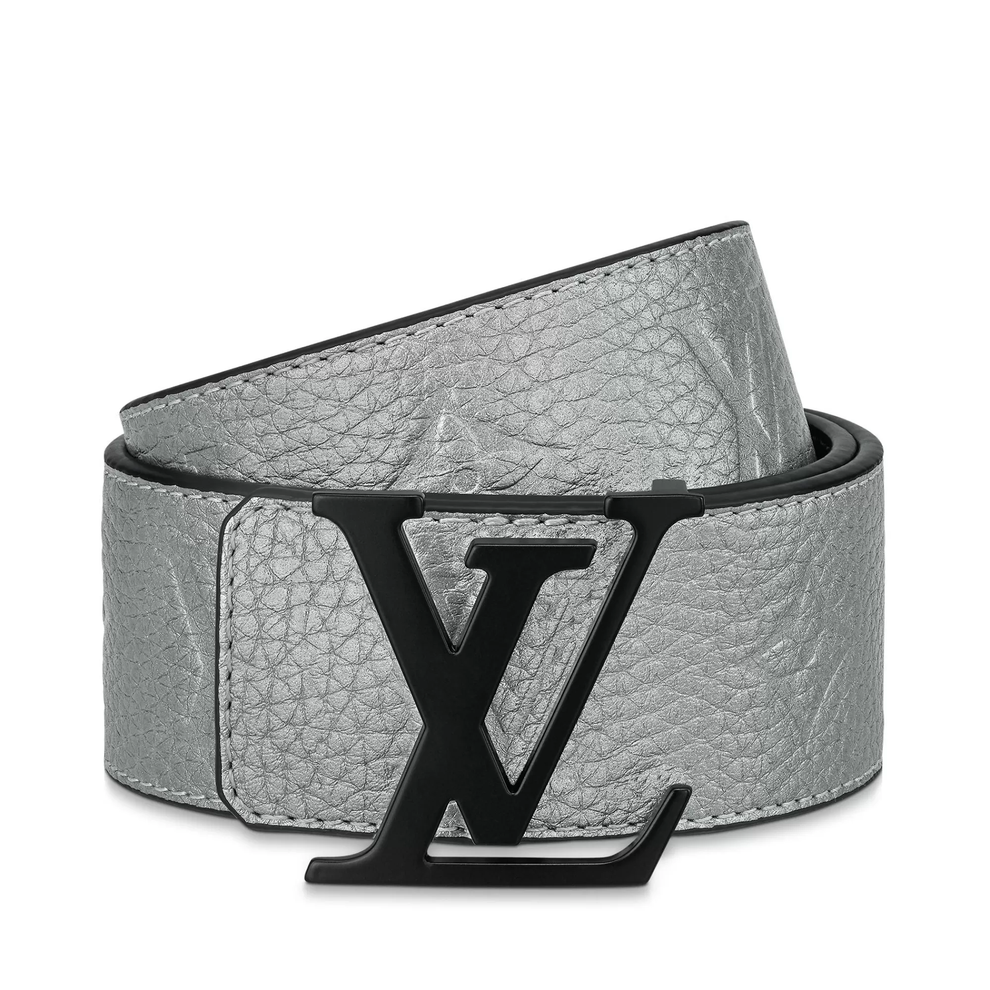 Shop Louis Vuitton Lv Initials 40Mm Reversible Belt Silver