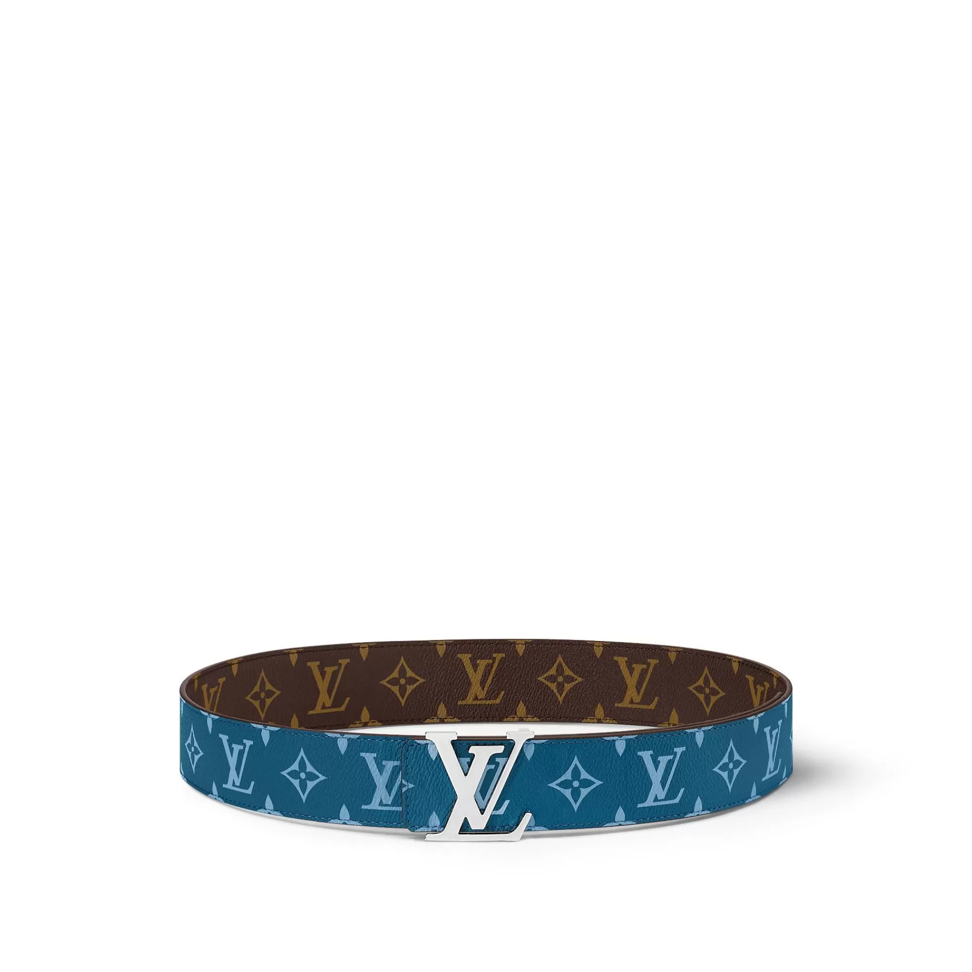 Sale Louis Vuitton Lv Initials 40Mm Reversible Belt Blue