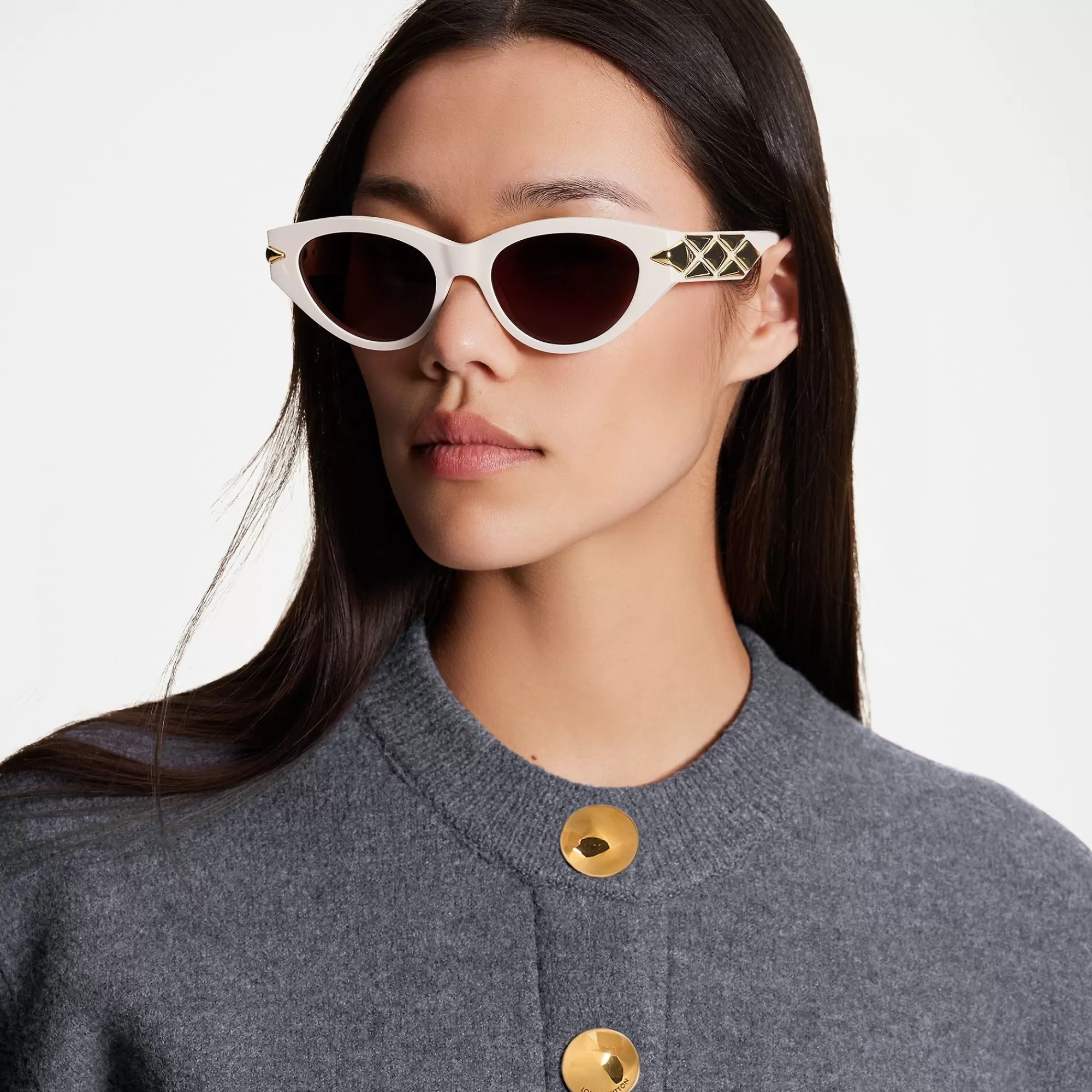 Cheap Louis Vuitton Lv Malletage Cat Eye Sunglasses Cream