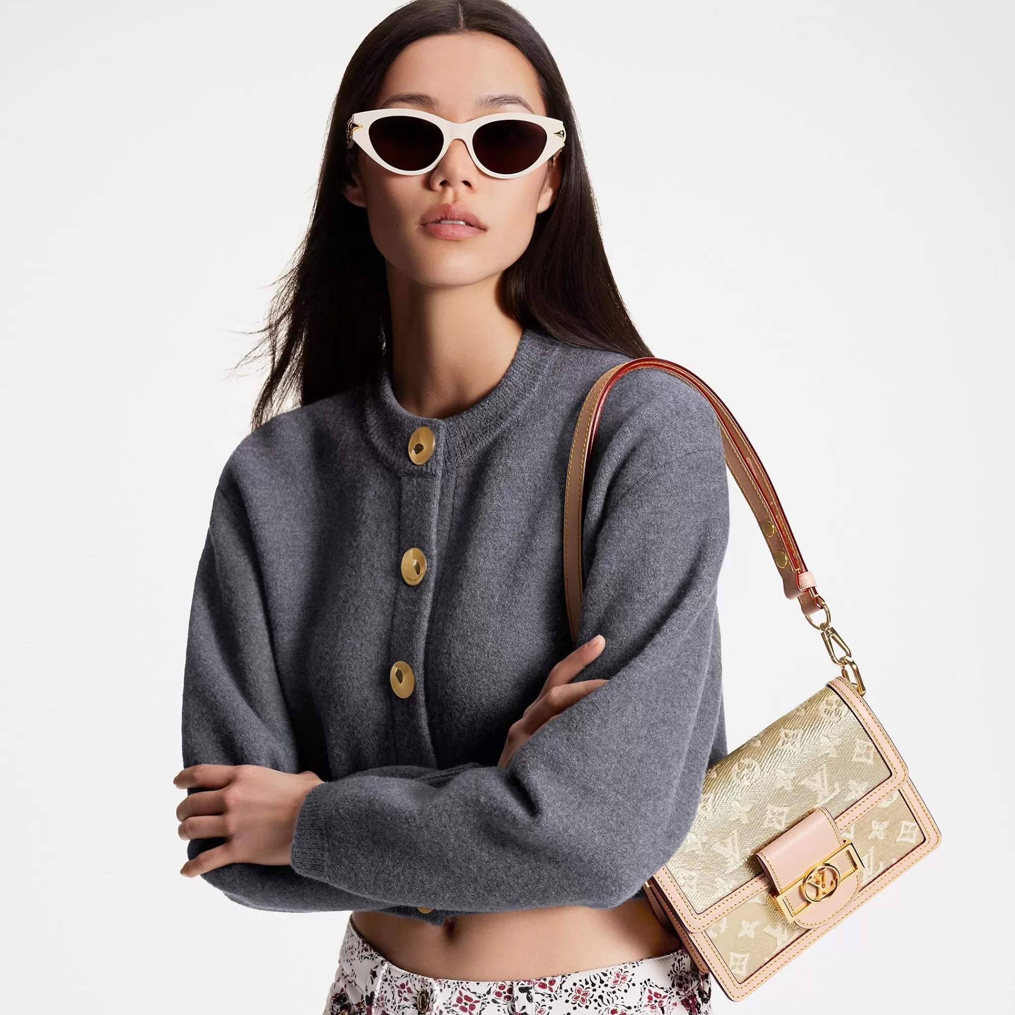 Cheap Louis Vuitton Lv Malletage Cat Eye Sunglasses Cream