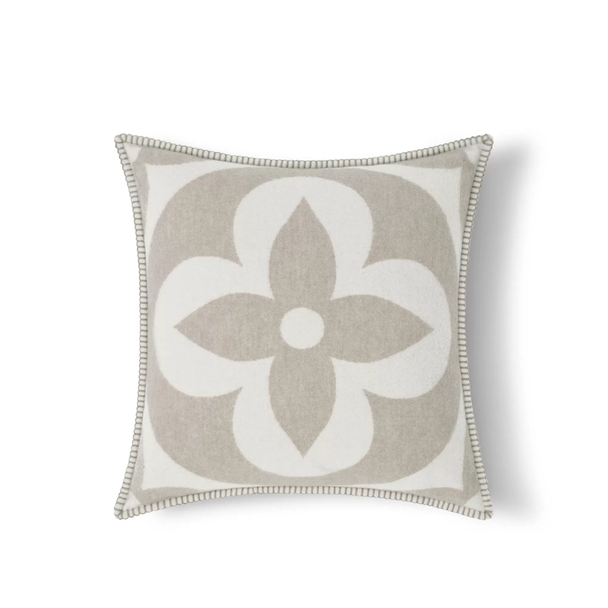 Fashion Louis Vuitton Lv Medallion Cushion Greige