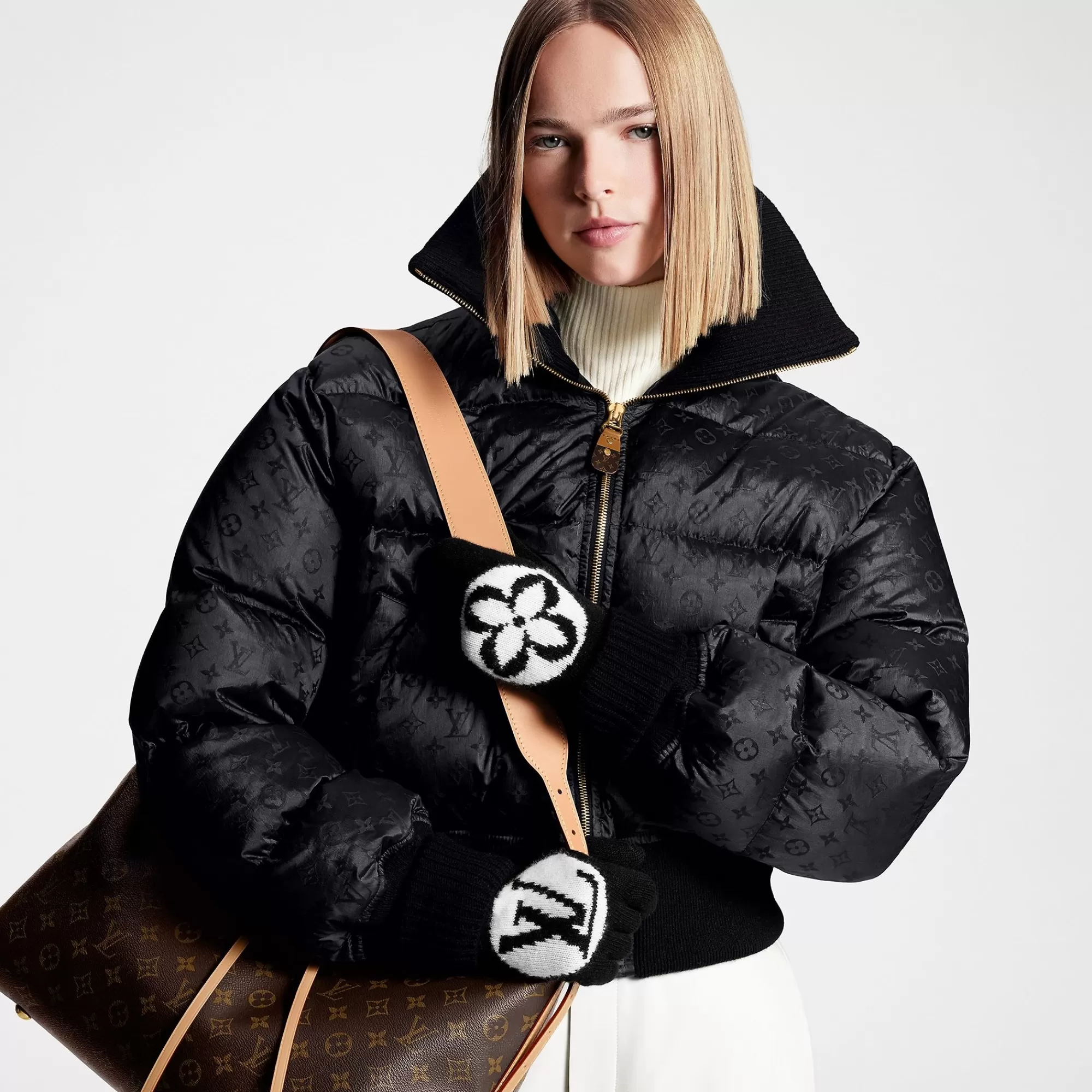 Best Louis Vuitton Lv Medallion Gloves Black