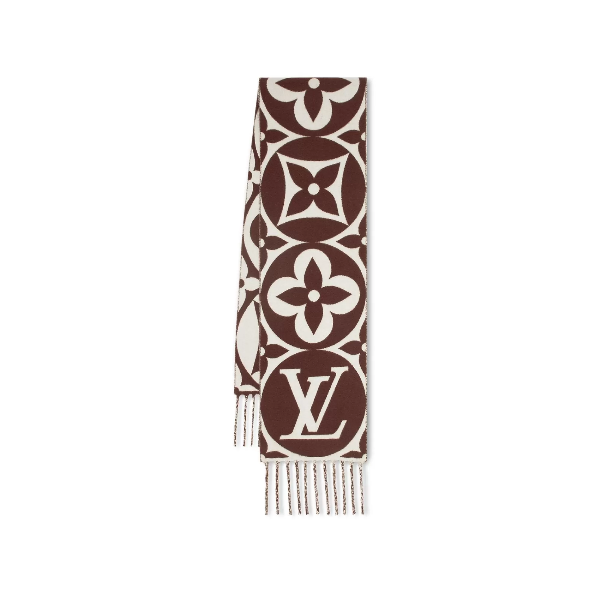 Best Louis Vuitton Lv Medallion Scarf Brown