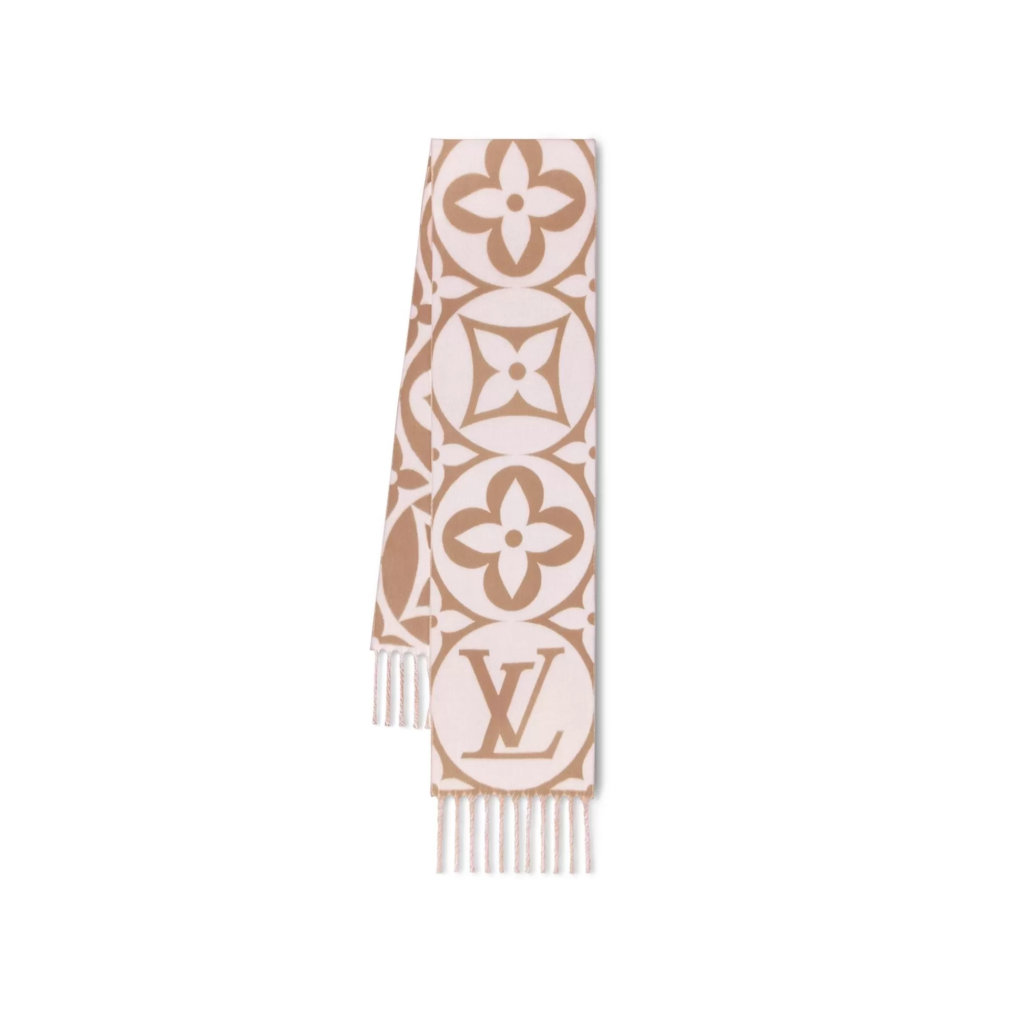 Cheap Louis Vuitton Lv Medallion Scarf Beige Rose