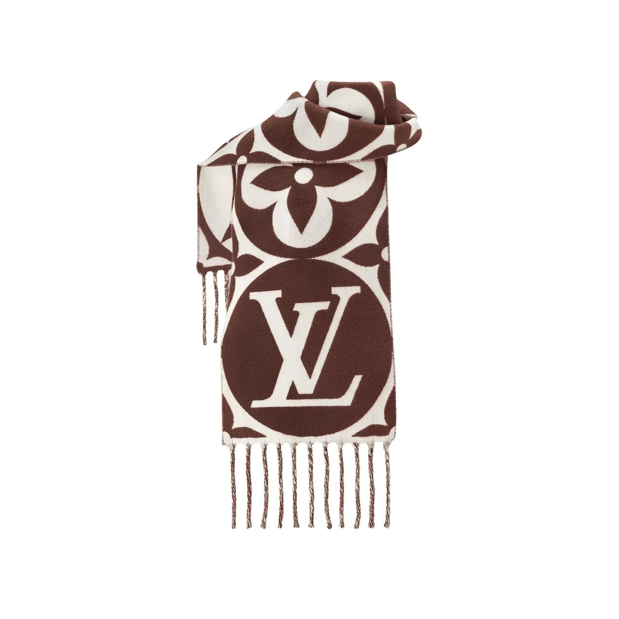 Best Louis Vuitton Lv Medallion Scarf Brown