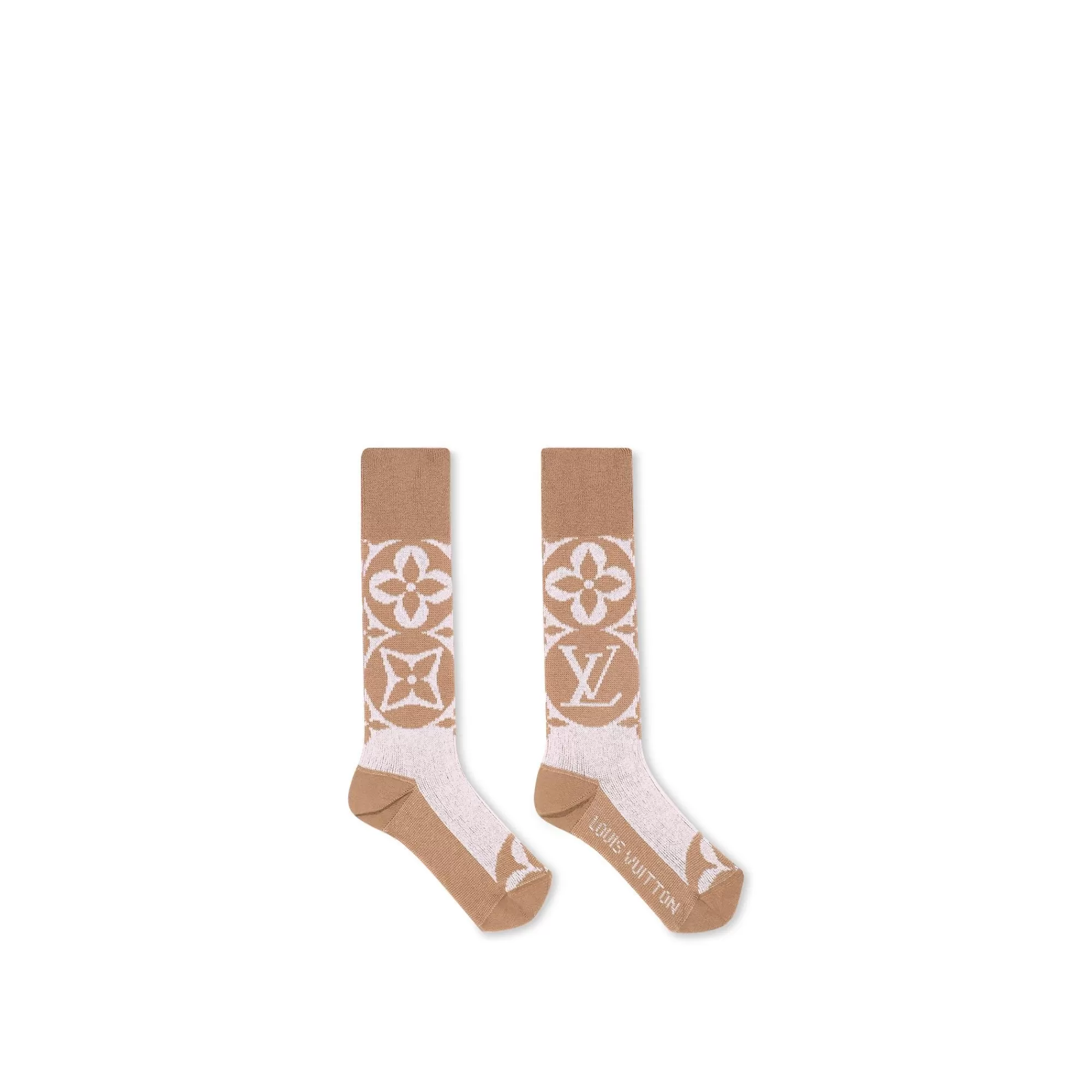 Clearance Louis Vuitton Lv Medallion Socks Beige