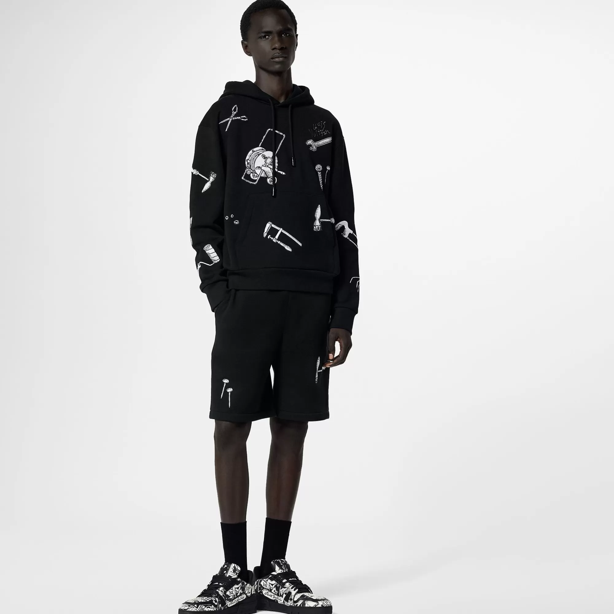 Best Sale Louis Vuitton Lv Multi-Tools Embrodered Hoodie