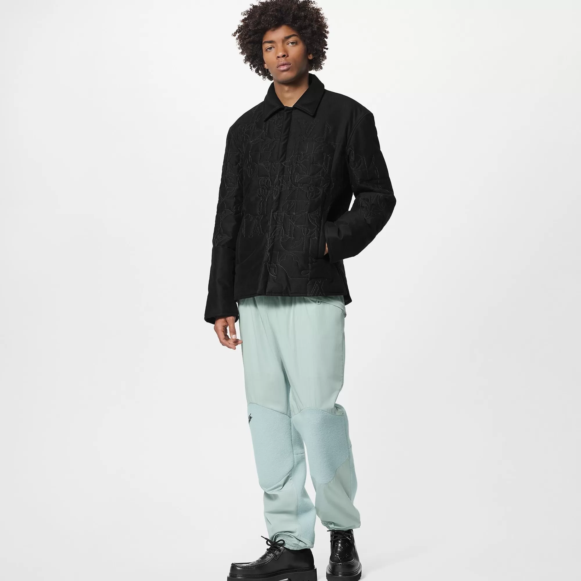 Sale Louis Vuitton Lv Music Line Embroidered Quilted Overshirt