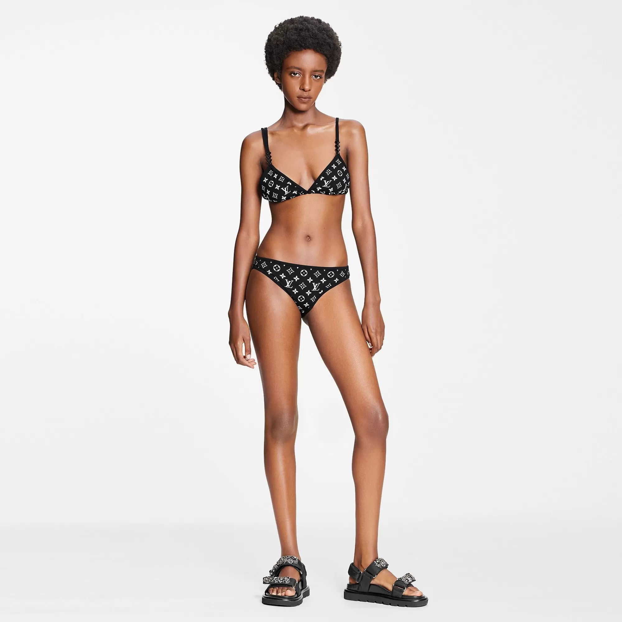 Sale Louis Vuitton Lv Night Low-Rise Bikini Bottoms